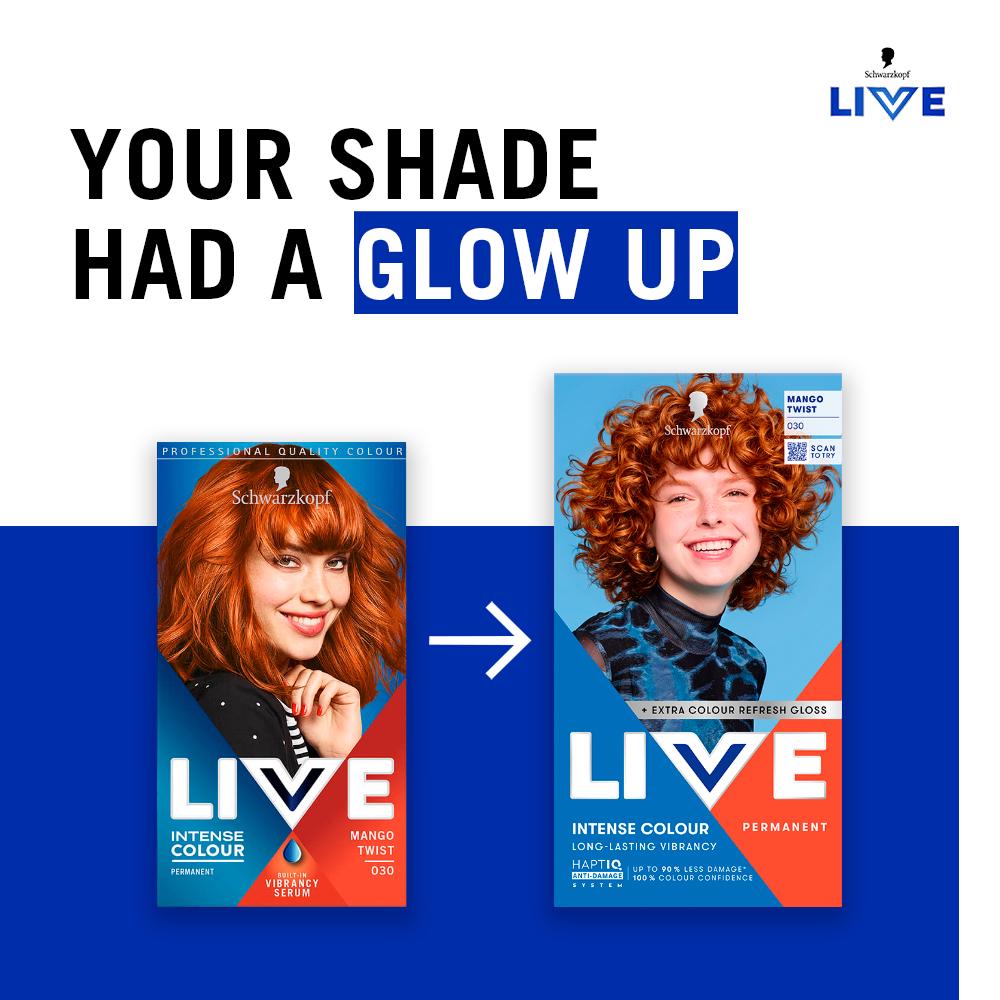 Schwarzkopf 030 Mango Twist Live Intense Colour Permanent Hair Dye thumbnail 2