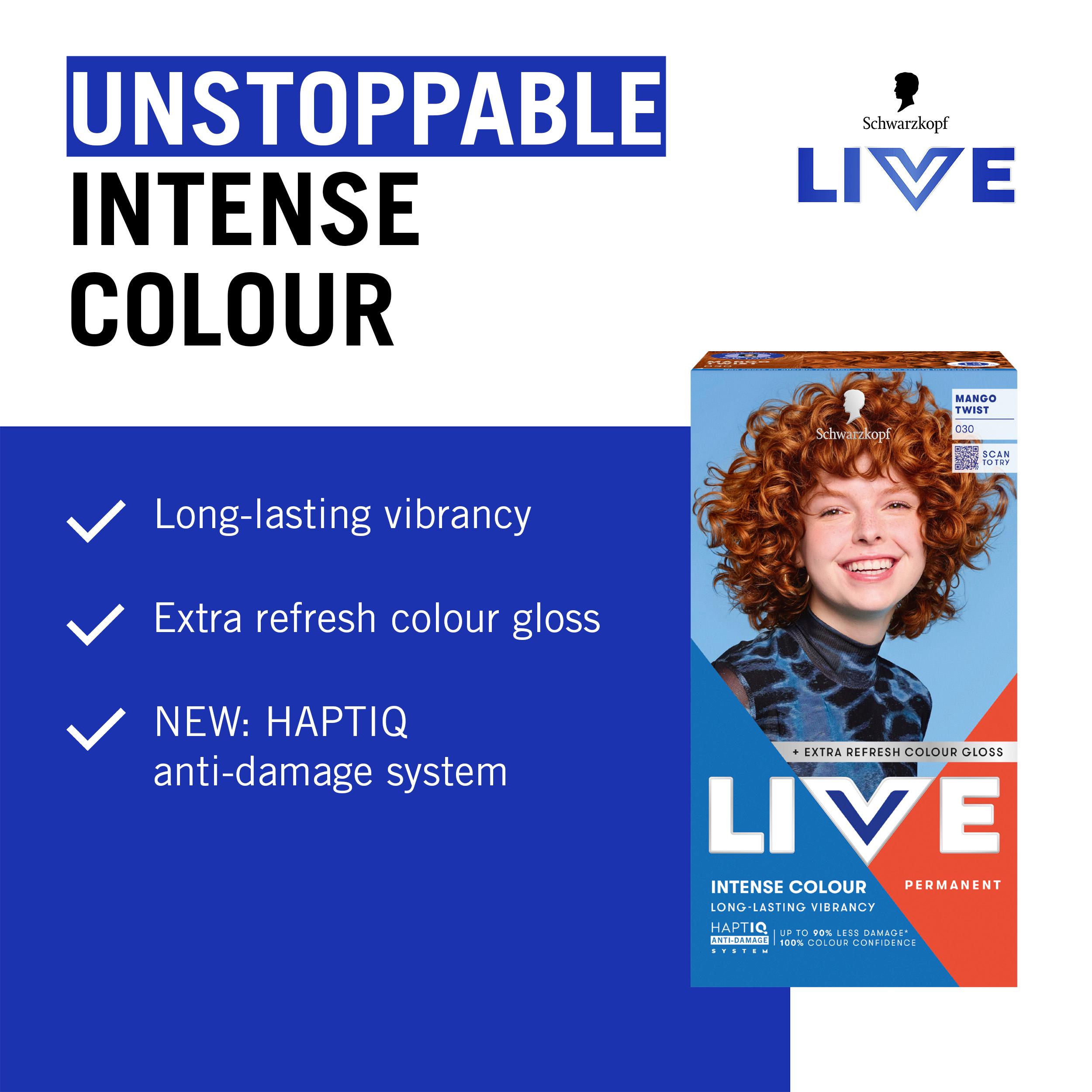Schwarzkopf 030 Mango Twist Live Intense Colour Permanent Hair Dye thumbnail 3