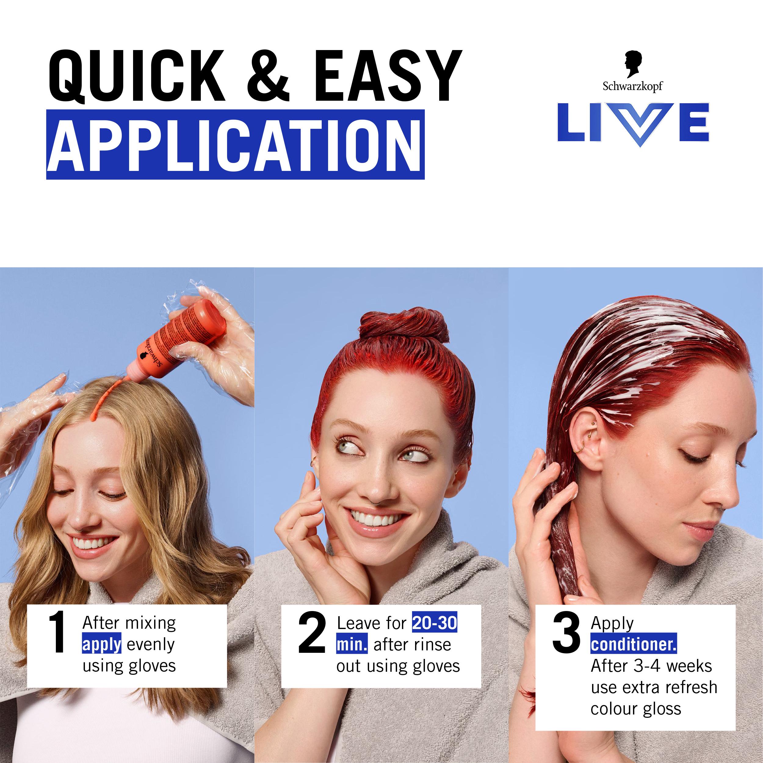 Schwarzkopf 030 Mango Twist Live Intense Colour Permanent Hair Dye thumbnail 6