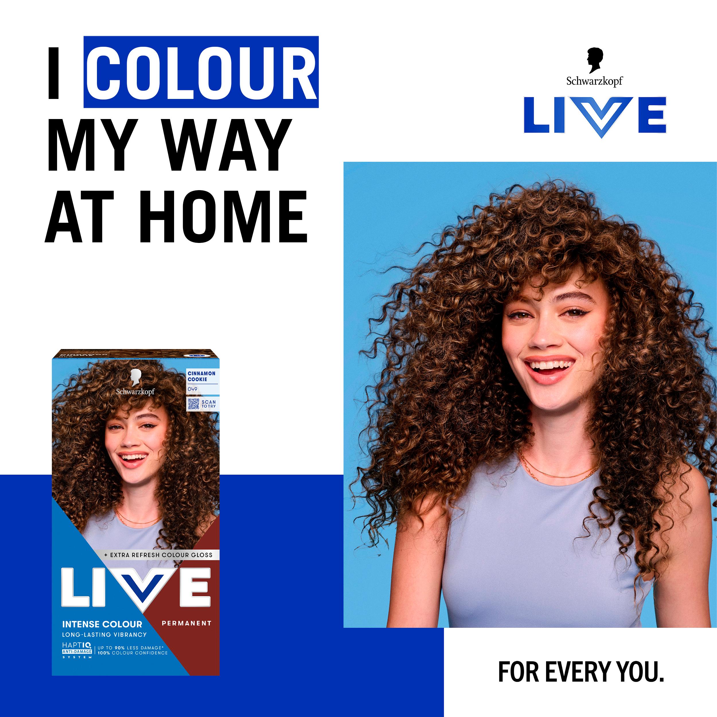 Schwarzkopf Live Intense Colour 850 Cinnamon Cookie Butter Permanent Hair Dye thumbnail 2