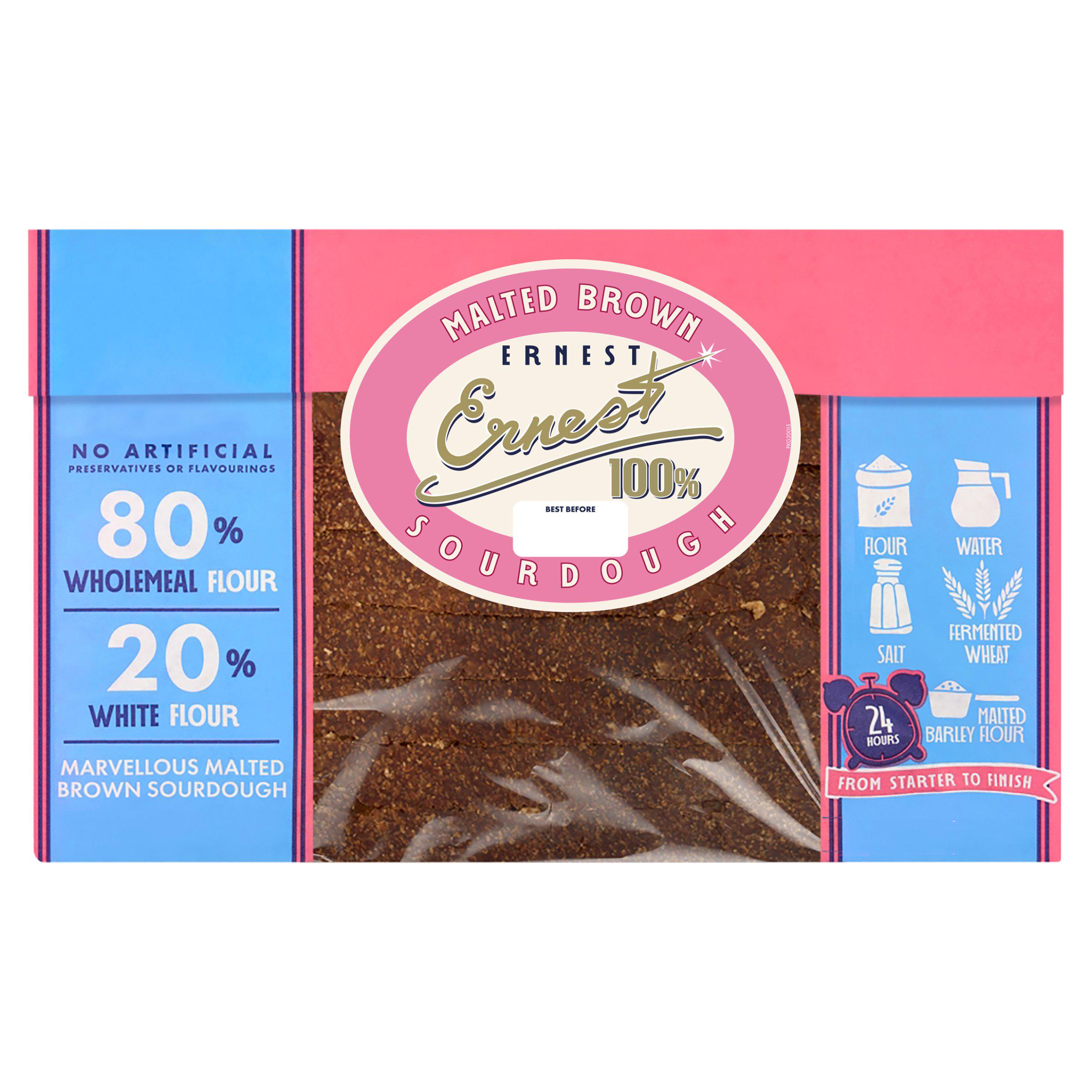 Ernest 450g Sourdough Marvellous 100% Malted Brown Bread