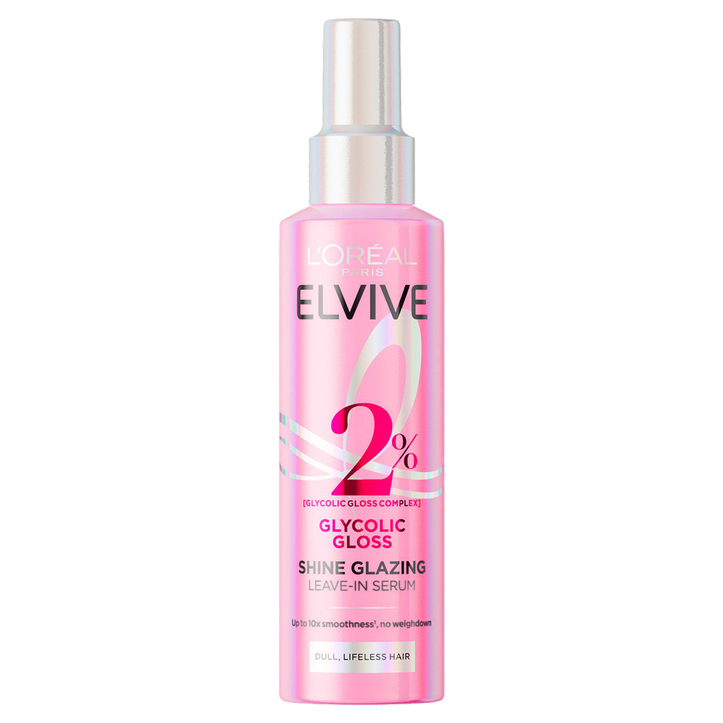 Elvive Glycolic Gloss Shine Glazing Leave-In Serum for Dull Hair 150ml