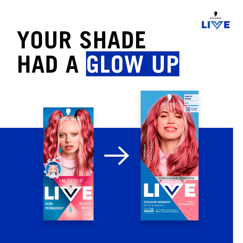Schwarzkopf Live Colour Moment 025 Dusty Rose Semi Permanent Hair Dye thumbnail 2