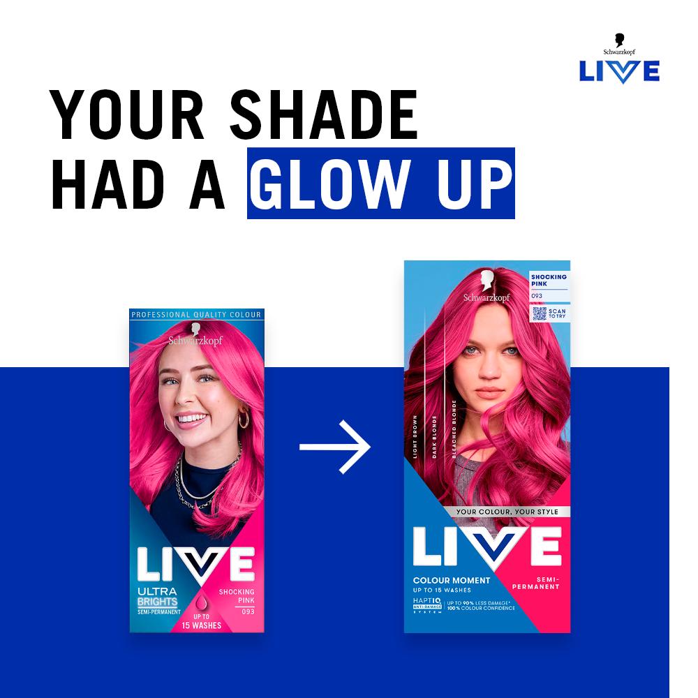 Schwarzkopf Live Colour Moment 093 Shocking Pink Semi Permanent Hair Dye thumbnail 2