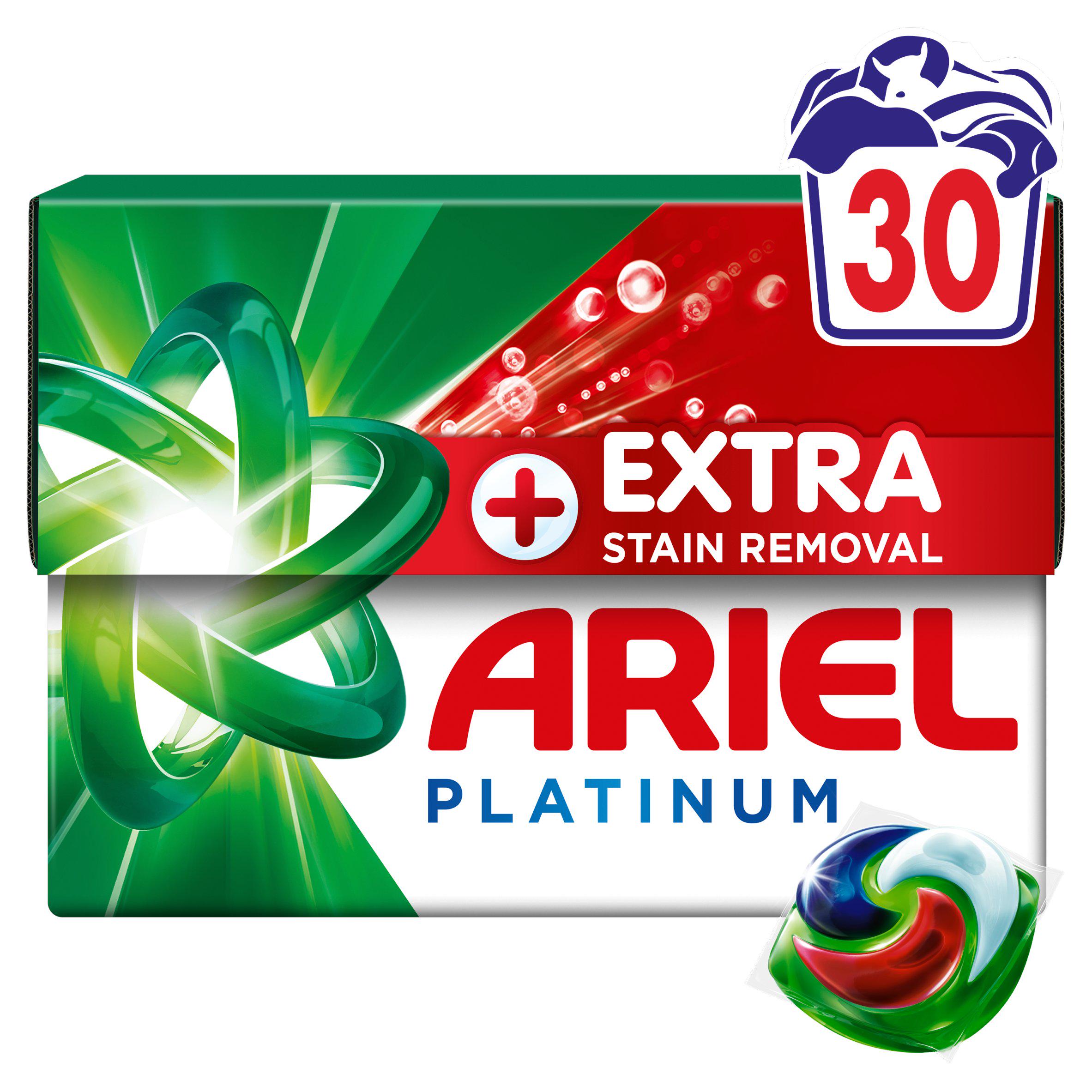 Ariel Platinum Washing Pods Extra Stain Removal 30 Washes 684g