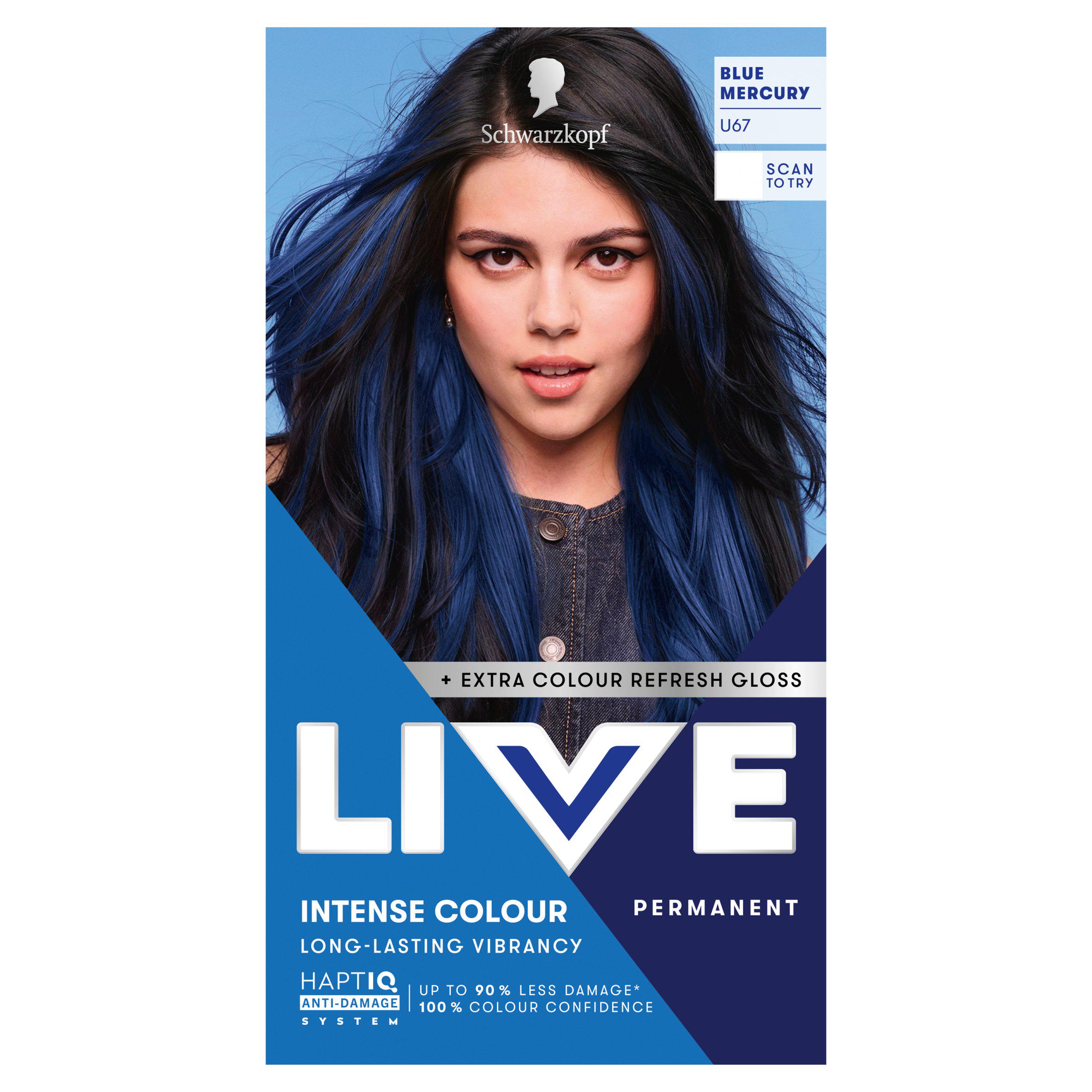 Schwarzkopf Live Intense Colour U67 Blue Mercury Permanent Hair Dye