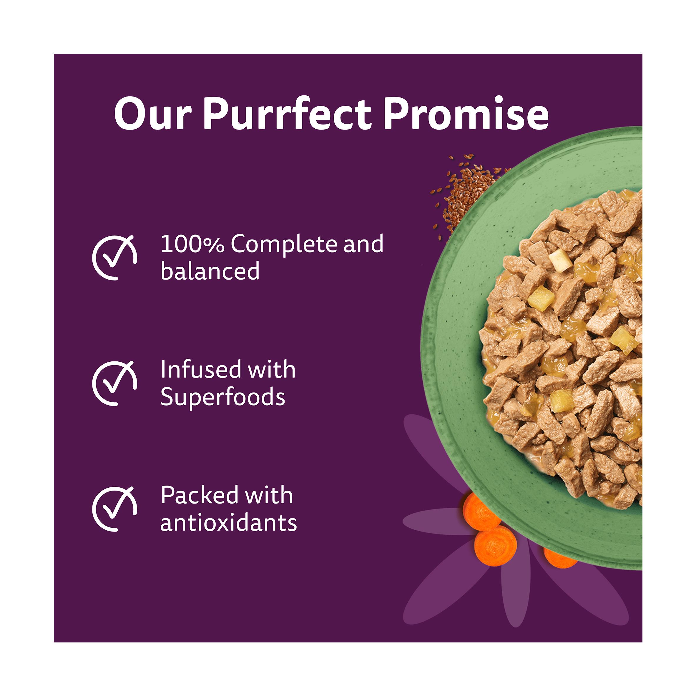 Whiskas Superfoods 6 x 50g 1+ Mixed Selection in Jelly Wet Cat Food Pouches thumbnail 2