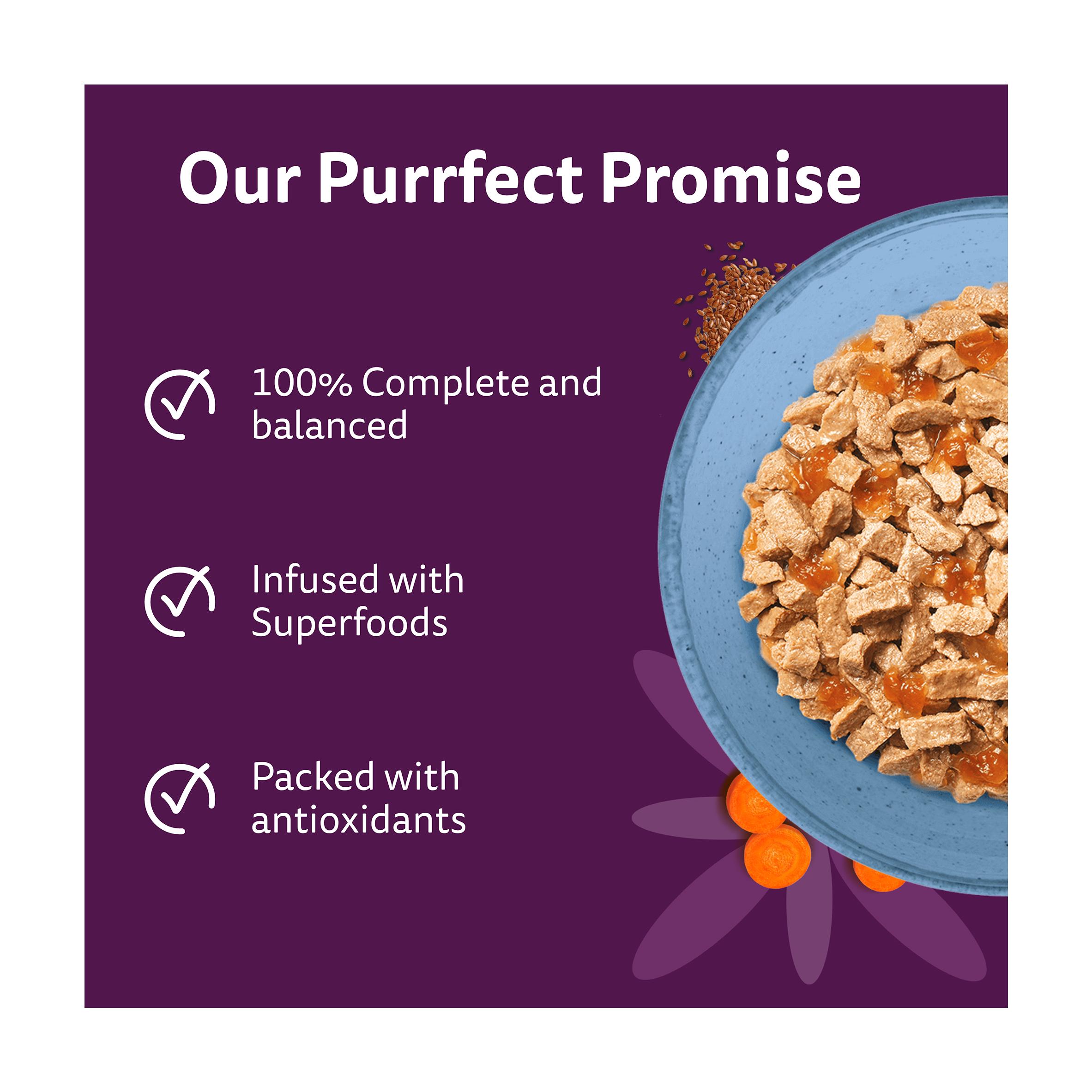 Whiskas Superfoods 6 x 50g 1+ Fish in Jelly Wet Cat Food Pouches thumbnail 2
