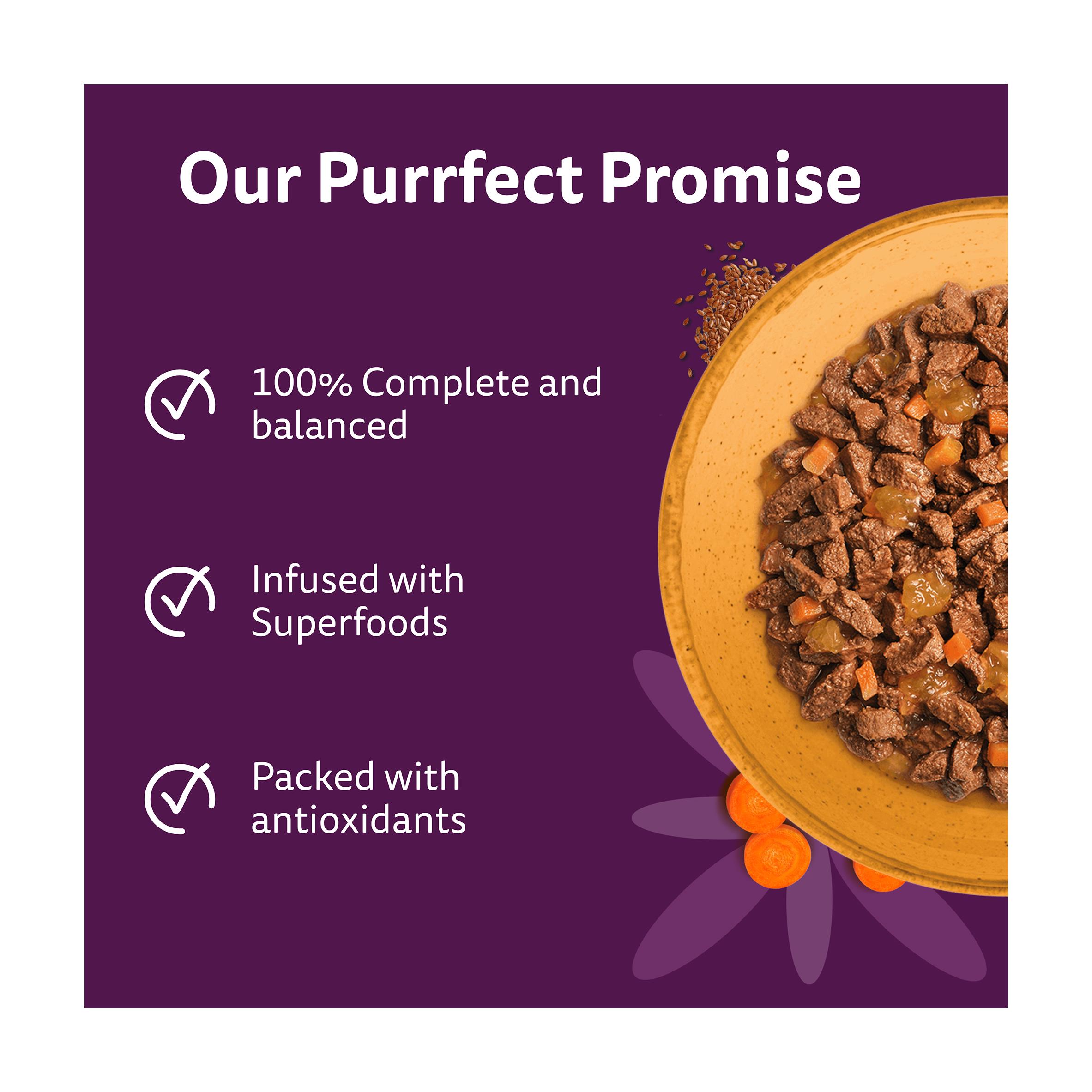 Whiskas Superfoods 6 x 50g 1+ Poultry in Jelly Wet Cat Food Pouches thumbnail 2