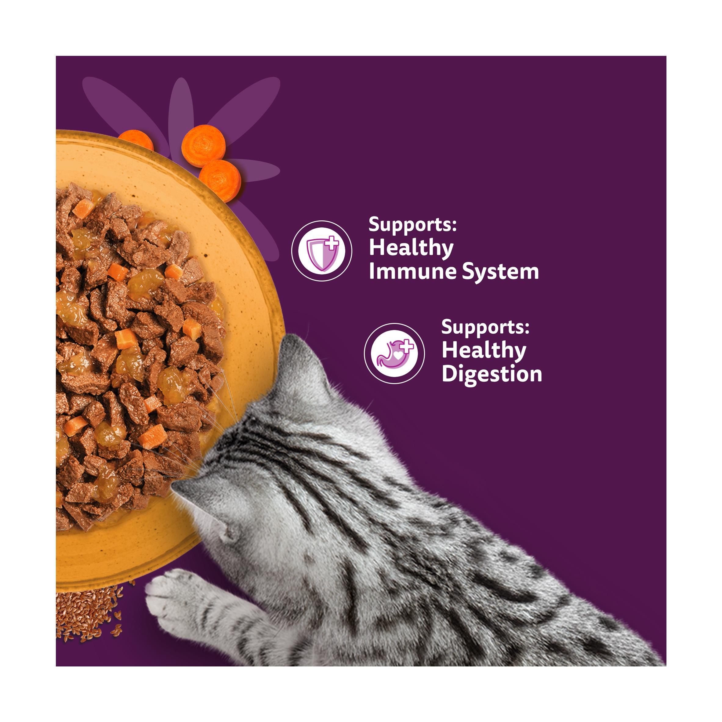 Whiskas Superfoods 6 x 50g 1+ Poultry in Jelly Wet Cat Food Pouches thumbnail 3