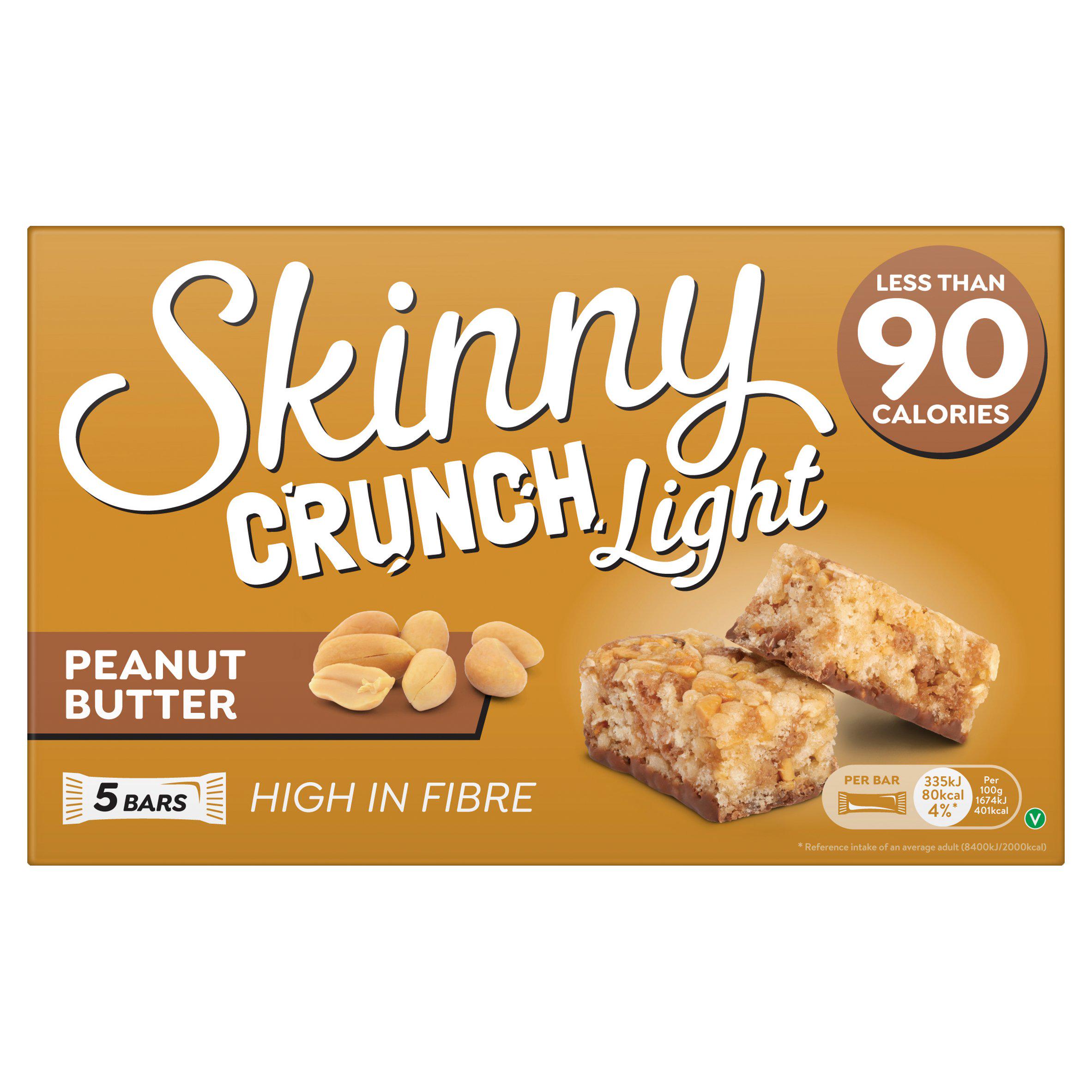 Skinny Crunch Peanut Butter Snack Bars 5x