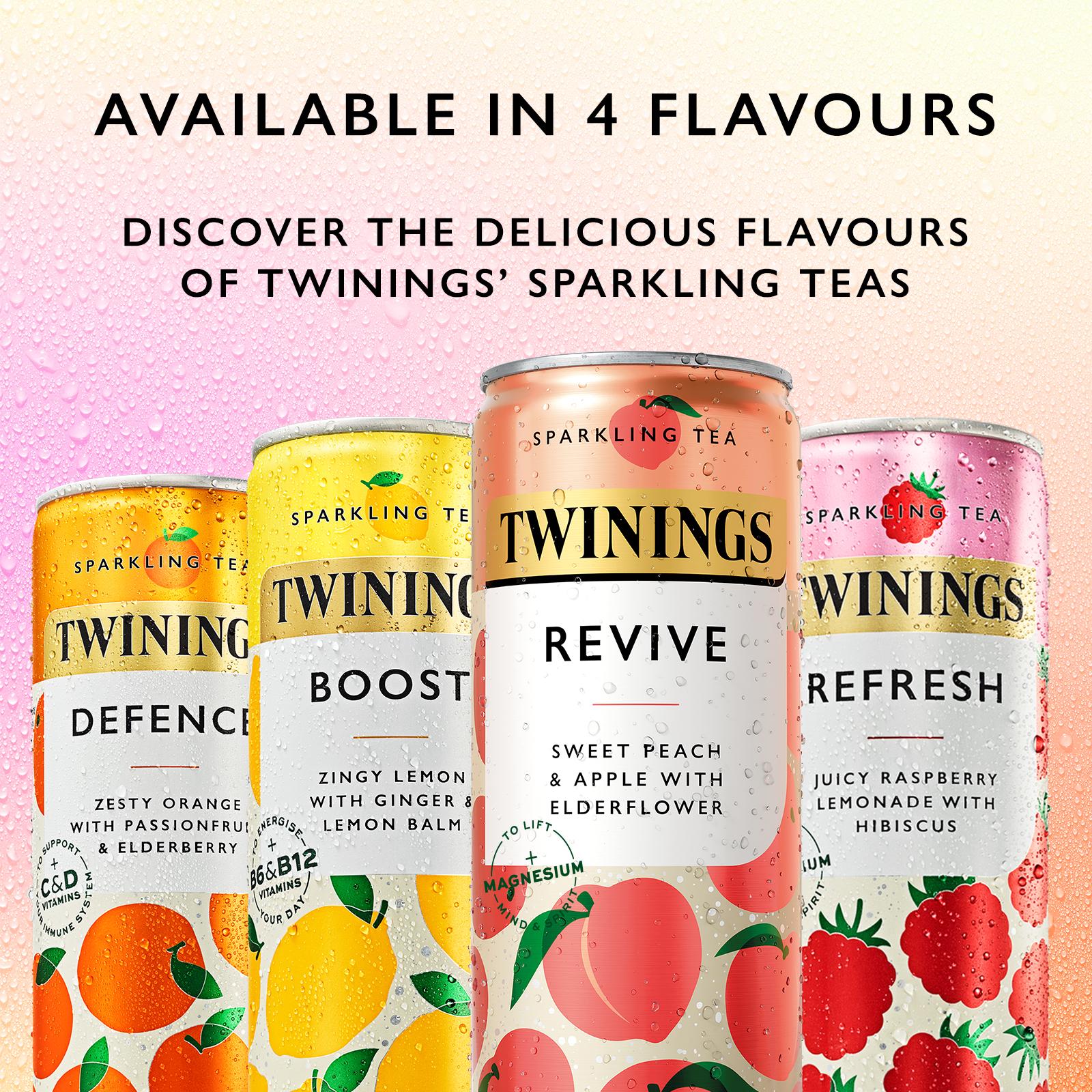 Twinings Revive Sweet Peach & Apple with Elderflower Sparkling Tea 250ml thumbnail 4