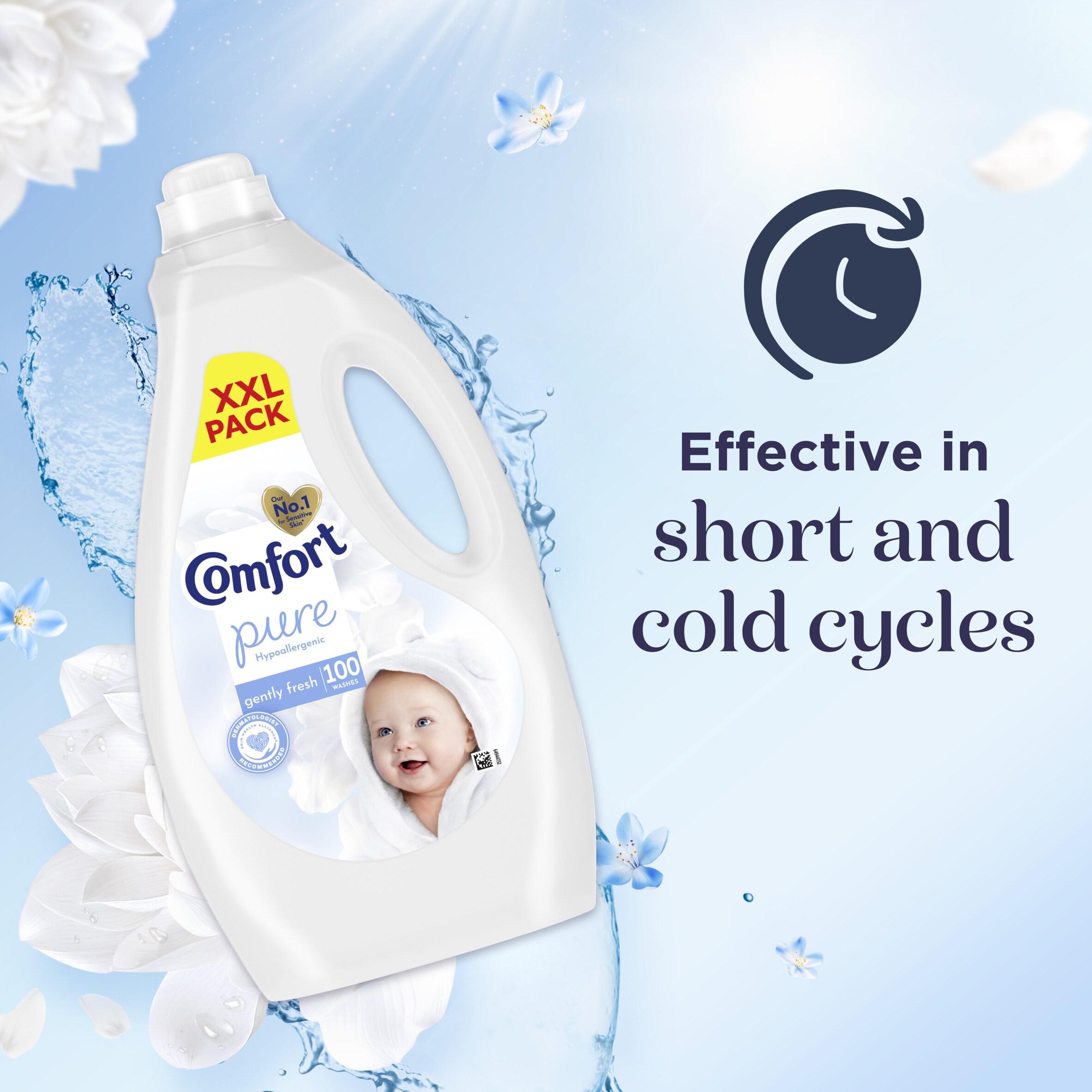 Comfort 100 Washes Pure Gently Fresh Fabric Conditioner 3L thumbnail 4