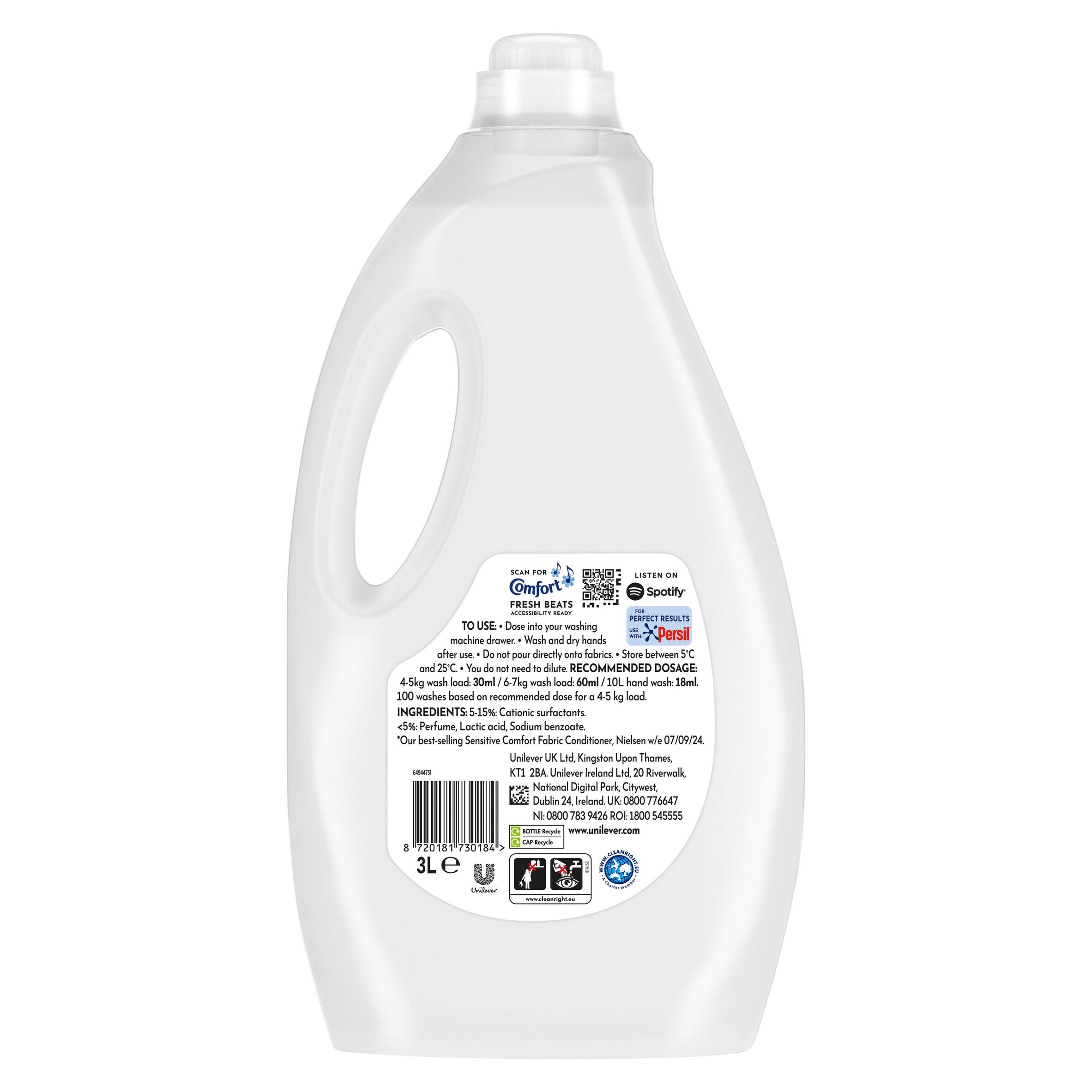 Comfort 100 Washes Pure Gently Fresh Fabric Conditioner 3L thumbnail 6
