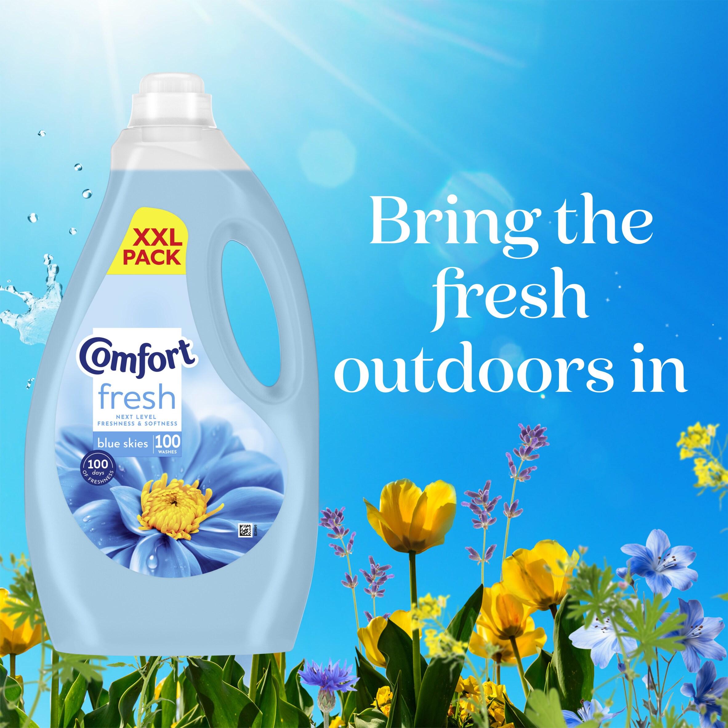 Comfort 100 Washes Fresh Blue Skies Fabric Conditioner 3L thumbnail 2