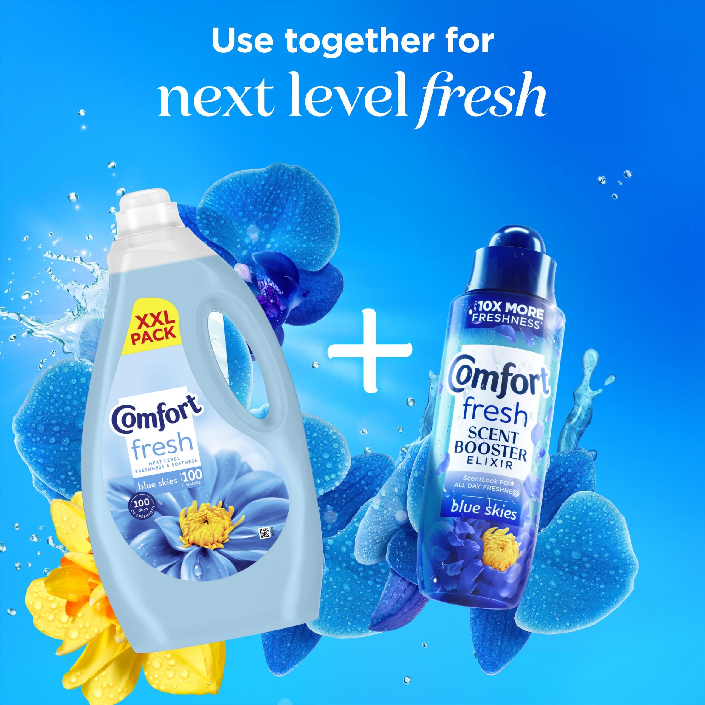 Comfort 100 Washes Fresh Blue Skies Fabric Conditioner 3L thumbnail 4