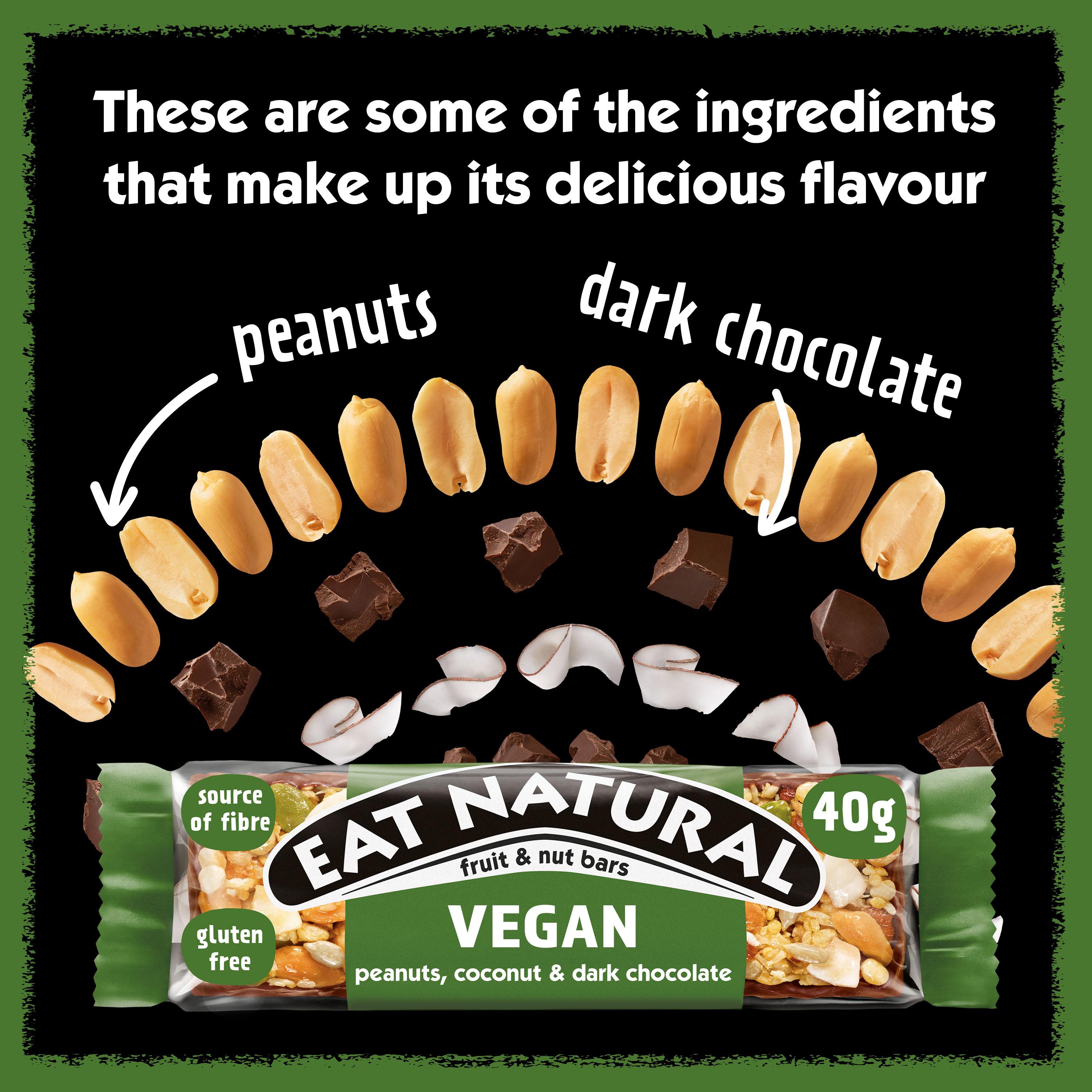Eat Natural 3 x 40g Peanuts, Coconut & Dark Chocolate Fruit & Nut Cereal Bars thumbnail 3
