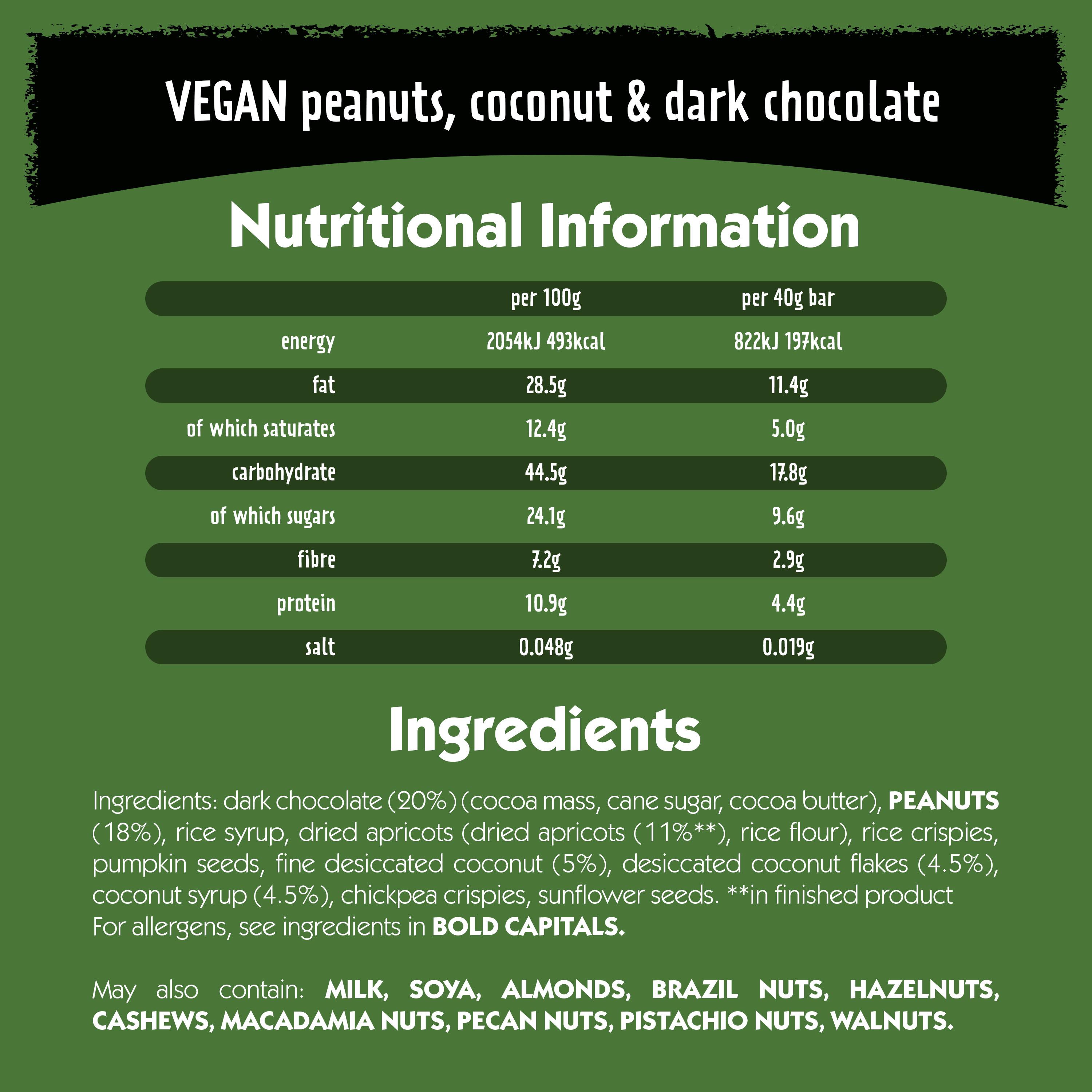 Eat Natural 3 x 40g Peanuts, Coconut & Dark Chocolate Fruit & Nut Cereal Bars thumbnail 6