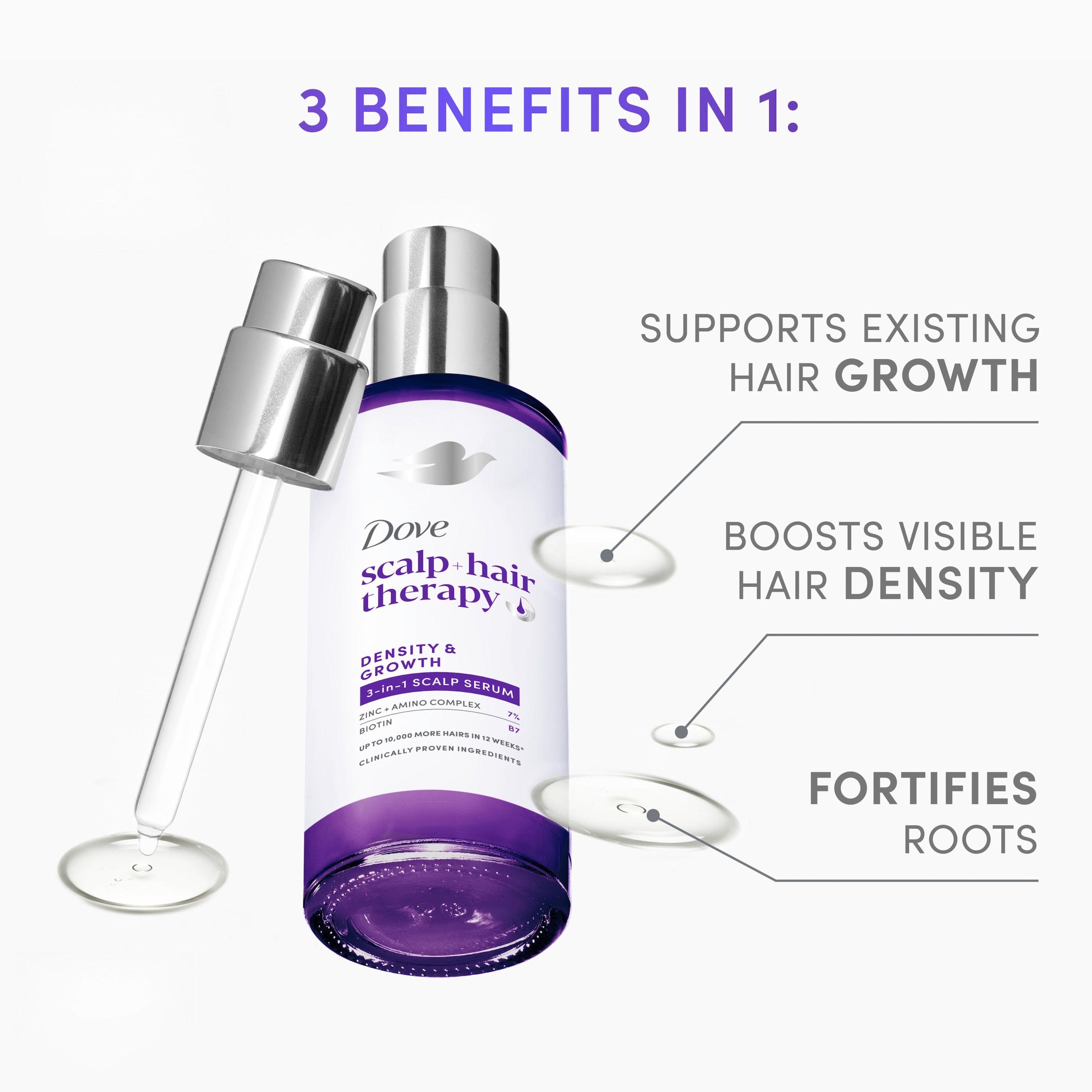 Dove 45ml Scalp + Hair Therapy Density & Growth 3 in 1 Scalp Serum thumbnail 3