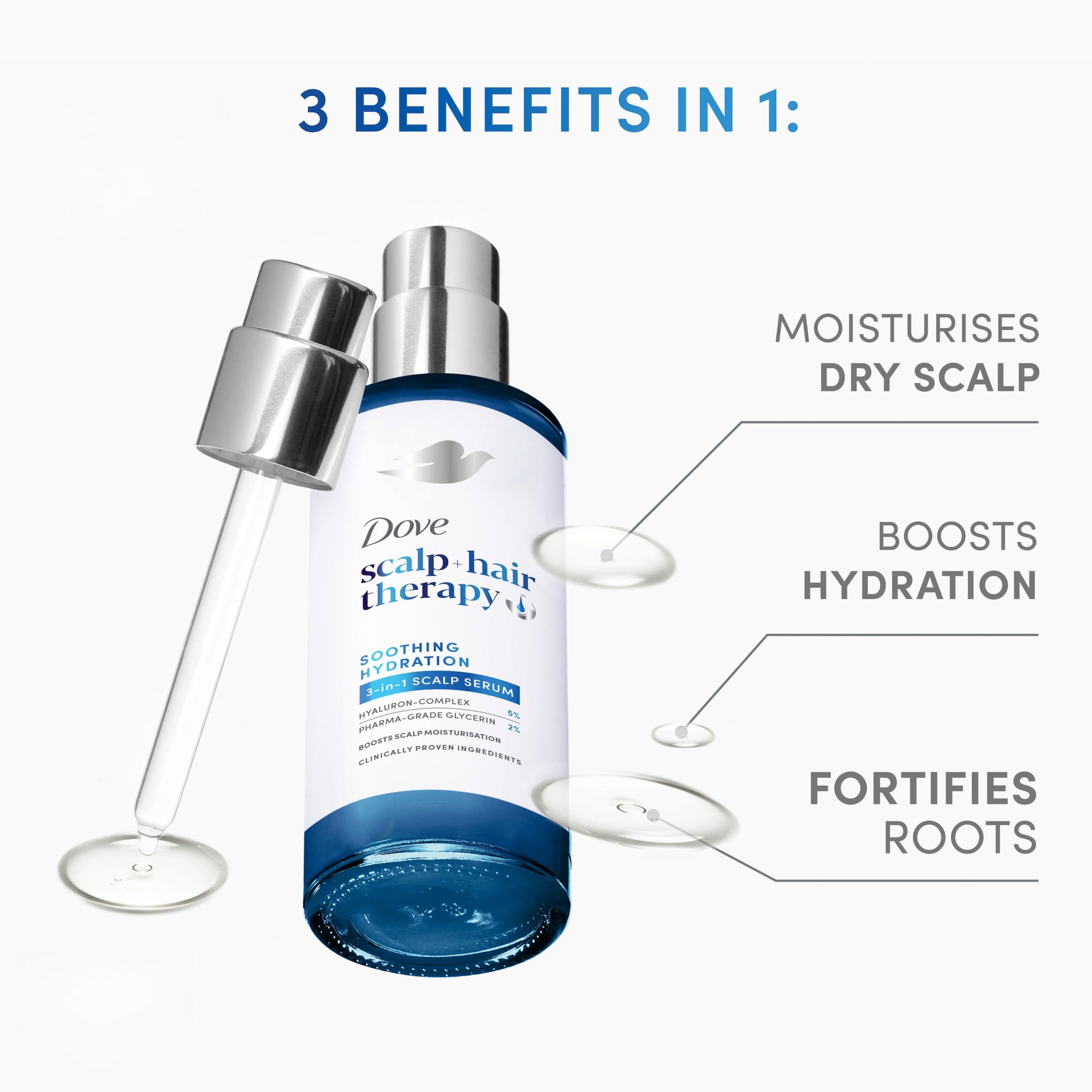 Dove 45ml Scalp + Hair Therapy Soothing Hydration 3 in 1 Scalp Serum thumbnail 3