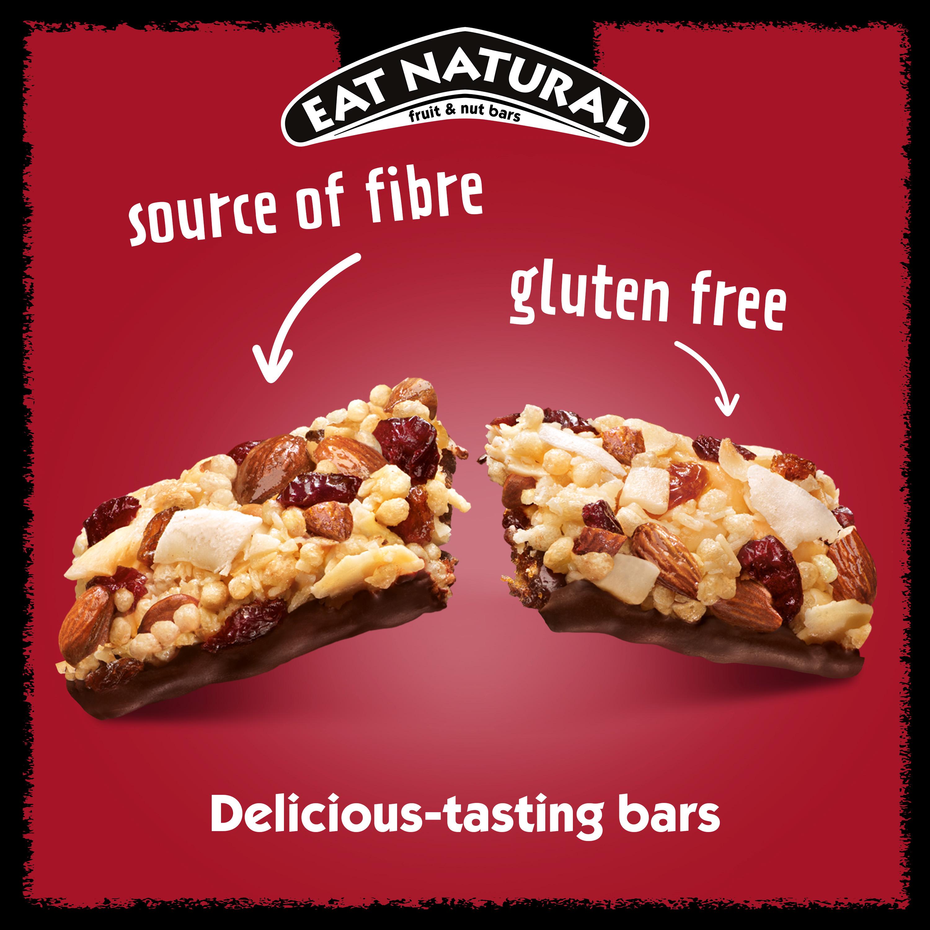 Eat Natural 3 x 40g Almonds, Cranberries & Coconut Dark Chocolate Cereal Bars thumbnail 2