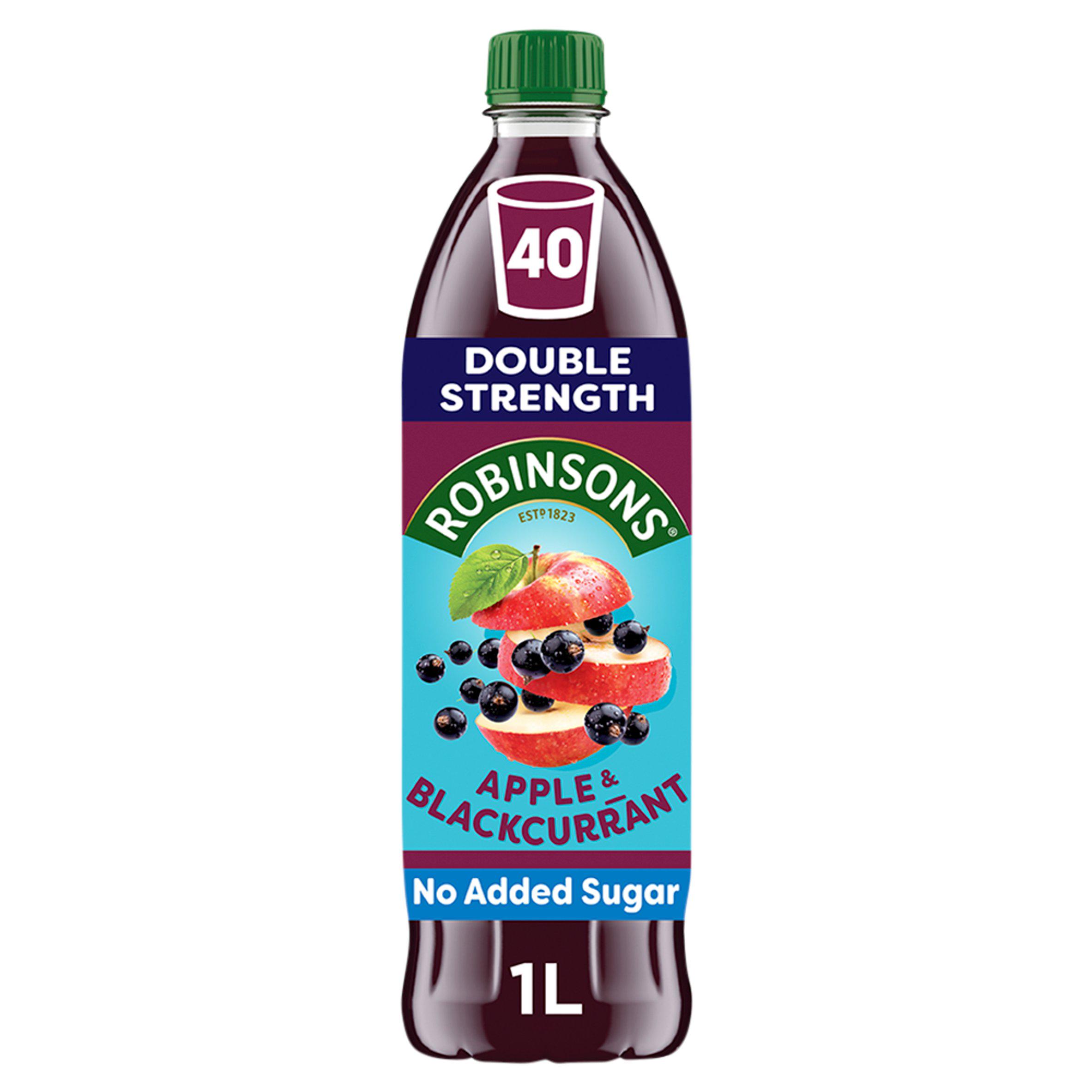 Robinsons 1L Double Strength Apple & Blackcurrant No Added Sugar Squash