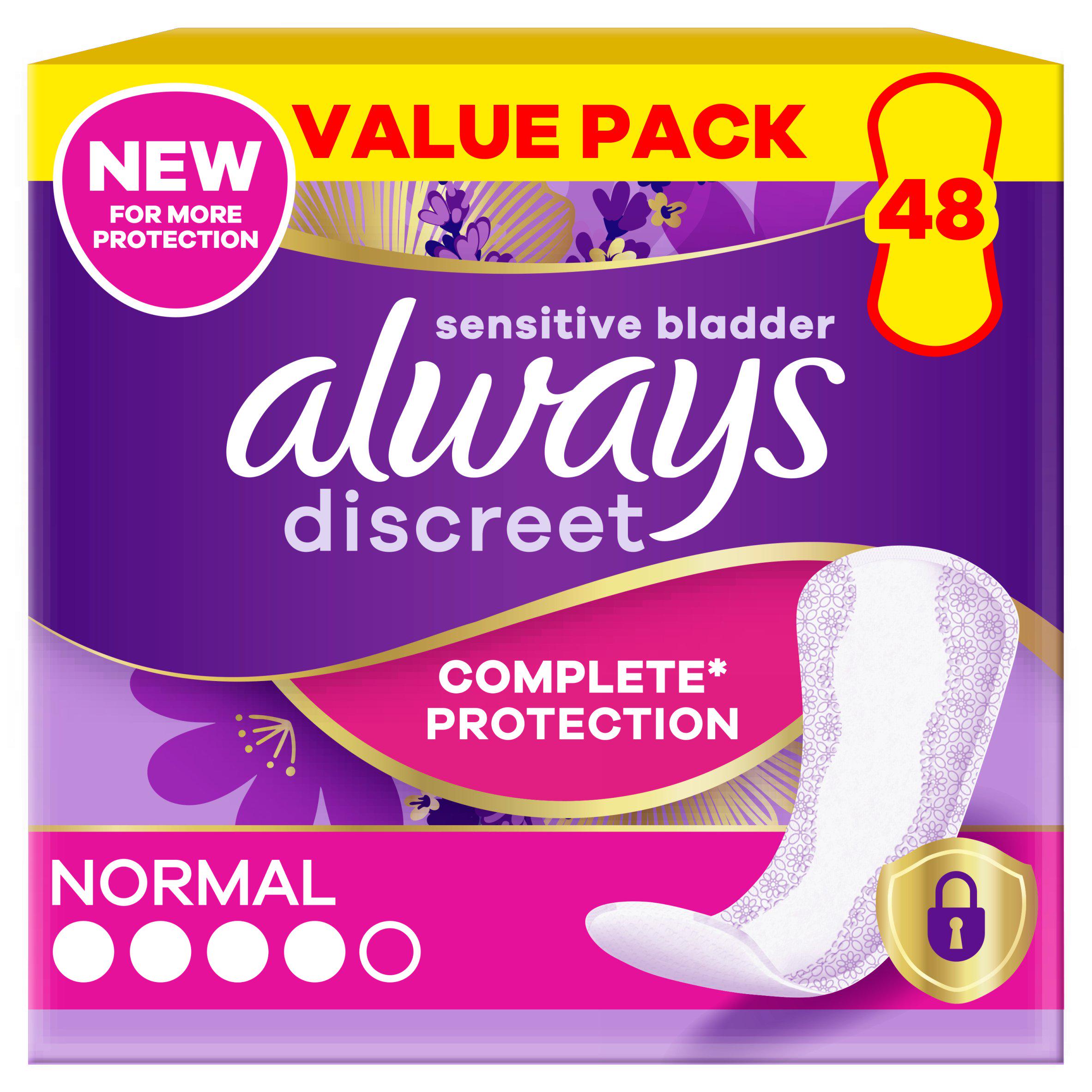 Always Discreet Liners Normal 48 Pack