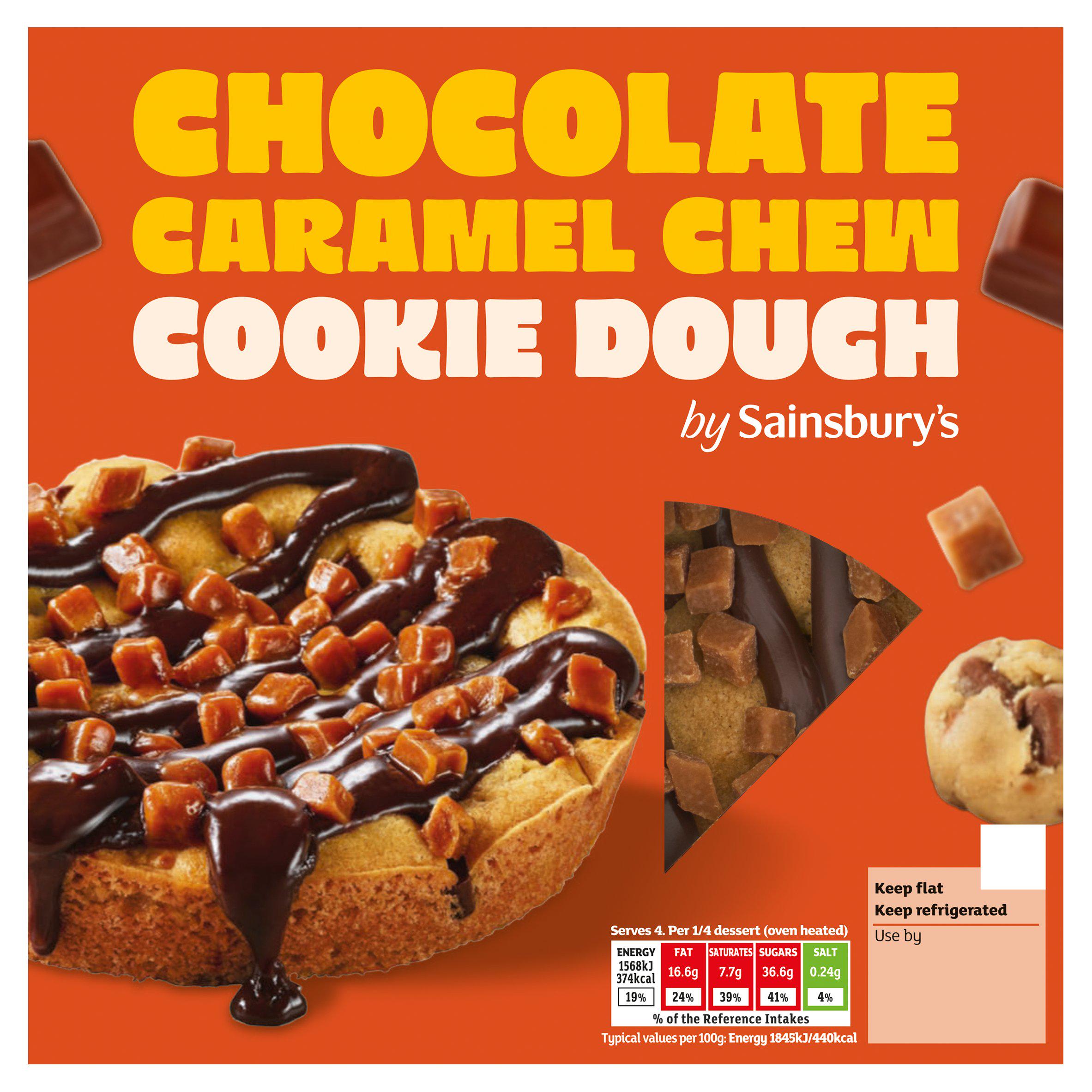 Sainsbury's Loaded 340g Chocolate Caramel Chew Cookie Dough