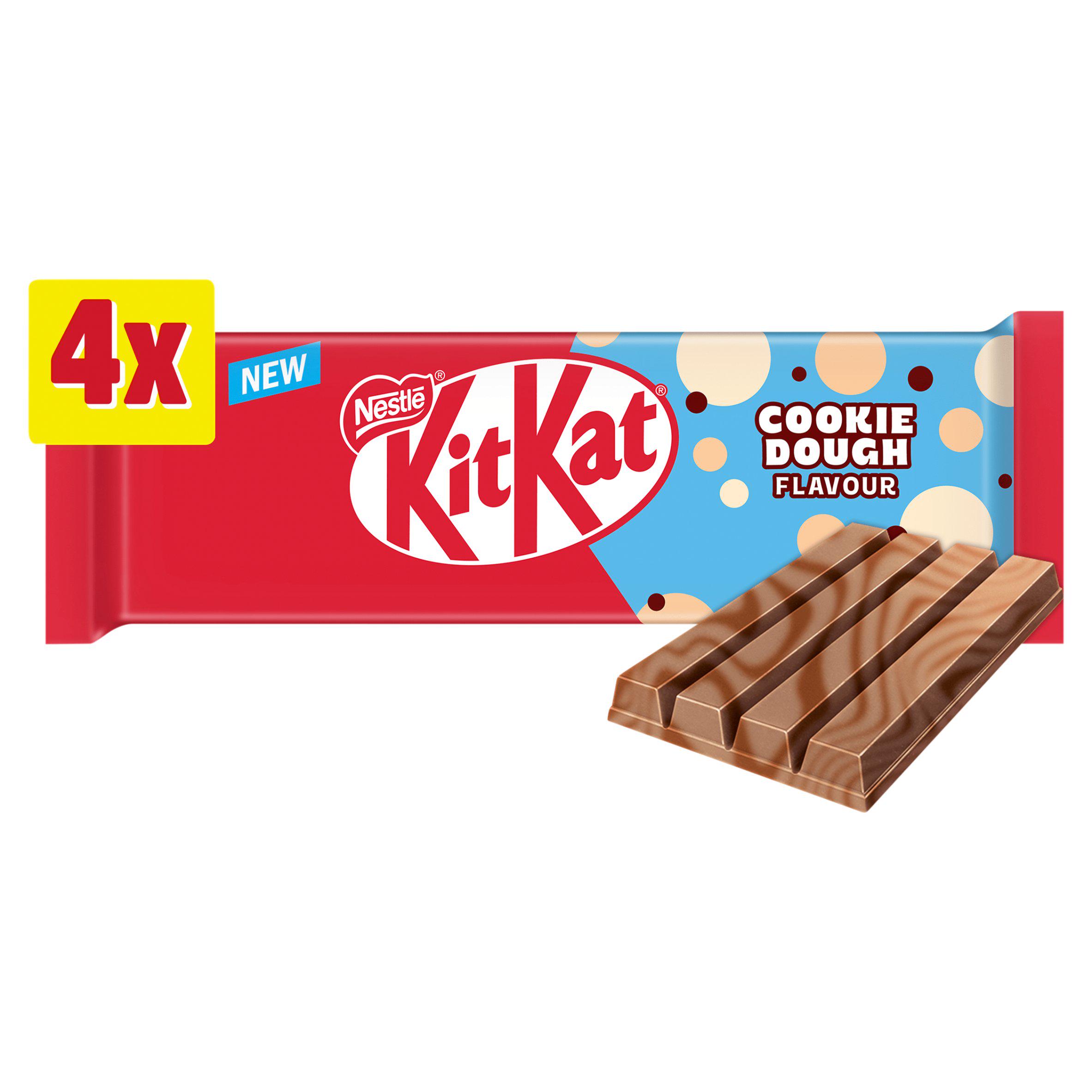 KitKat 4 x 166g 4 Finger Cookie Dough Flavour Multipack Chocolate Bar