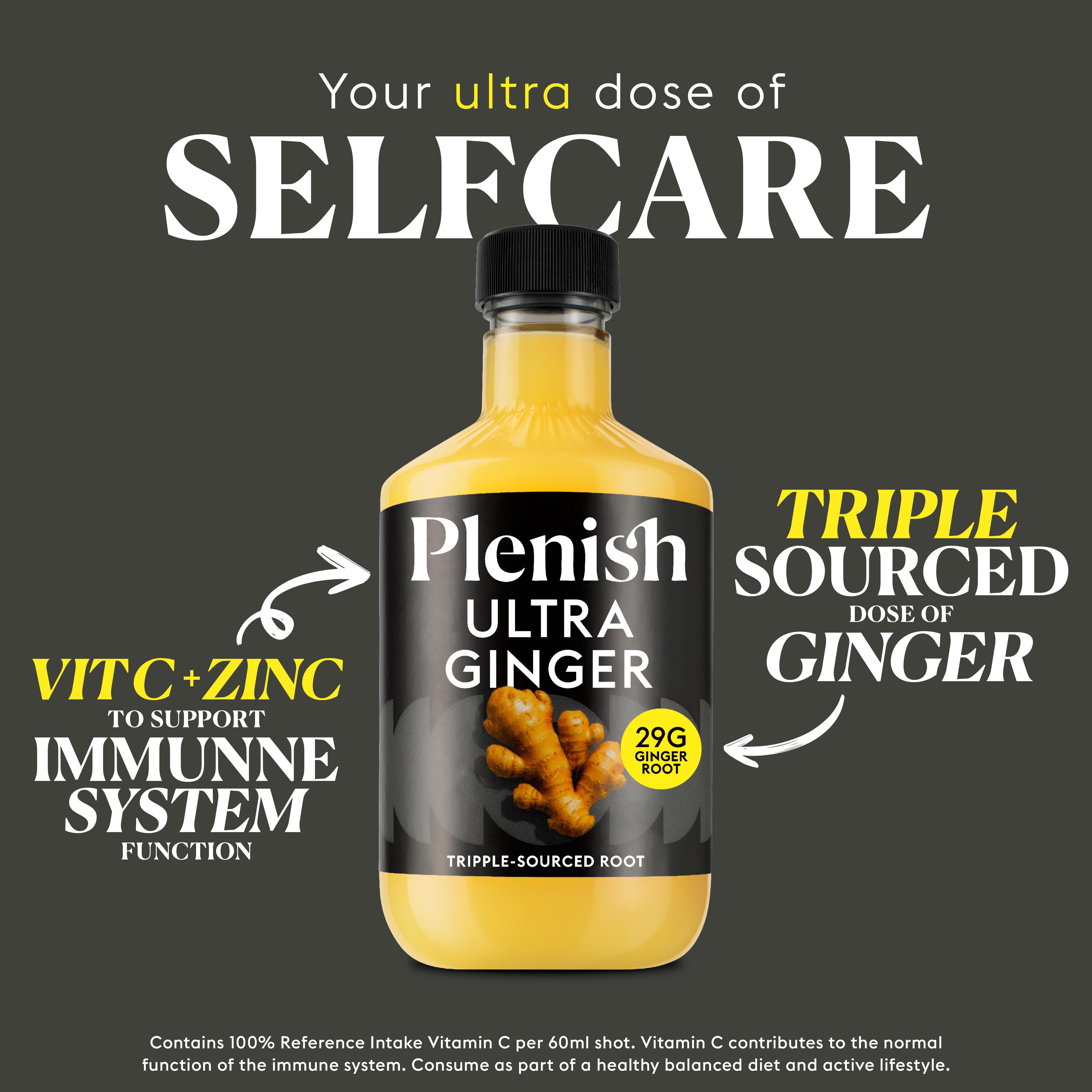 Plenish 7 x Shots Ultra Ginger Vitamin C + Zinc Dosing Bottle 420ml thumbnail 2
