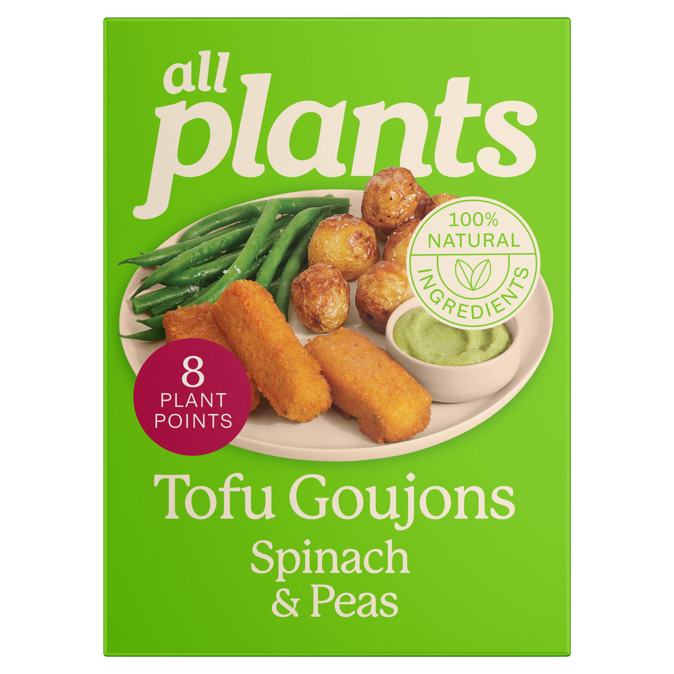 all plants Tofu Goujons with spinach 160g