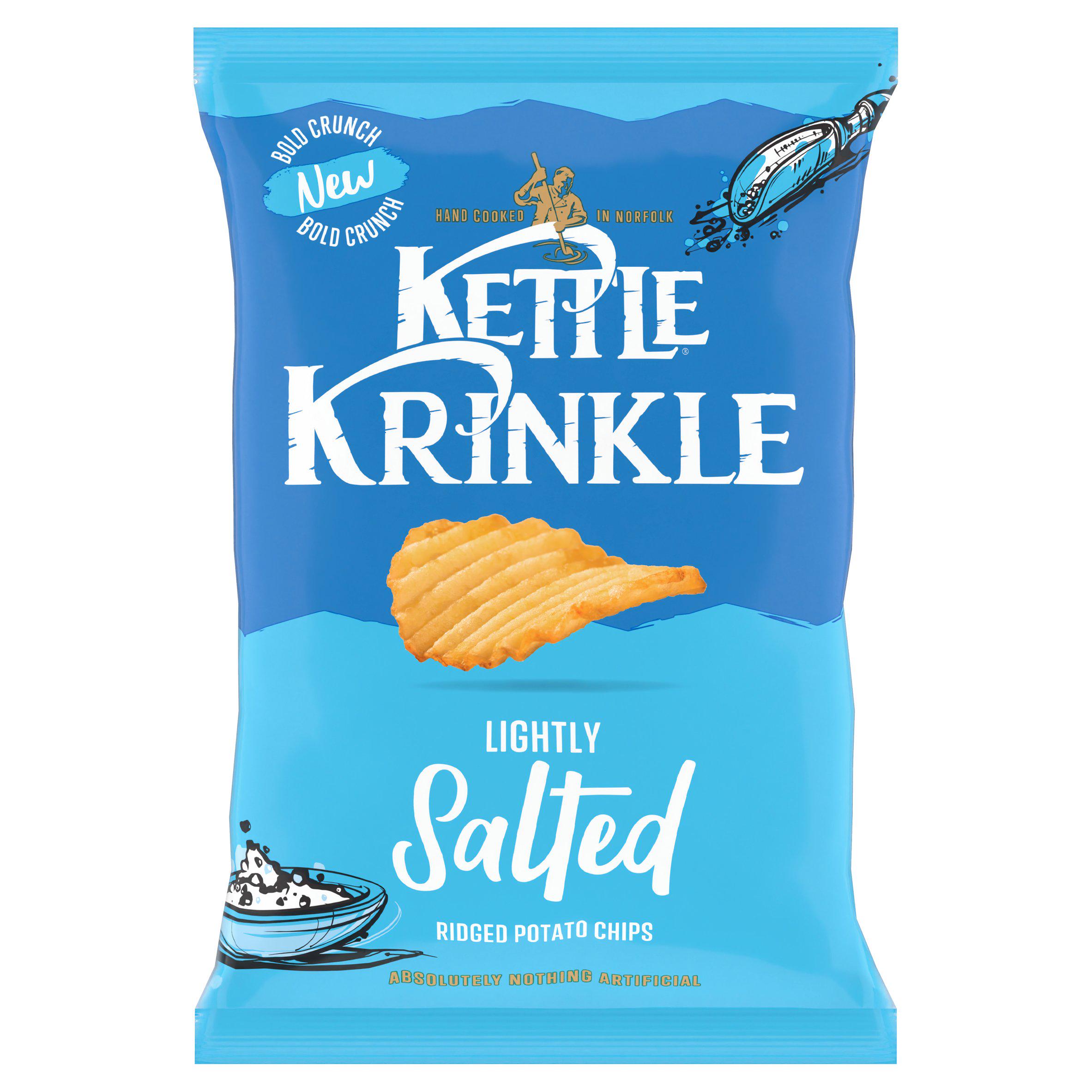 Krinkle Lightly Salted Ridged Potato Chips 130g