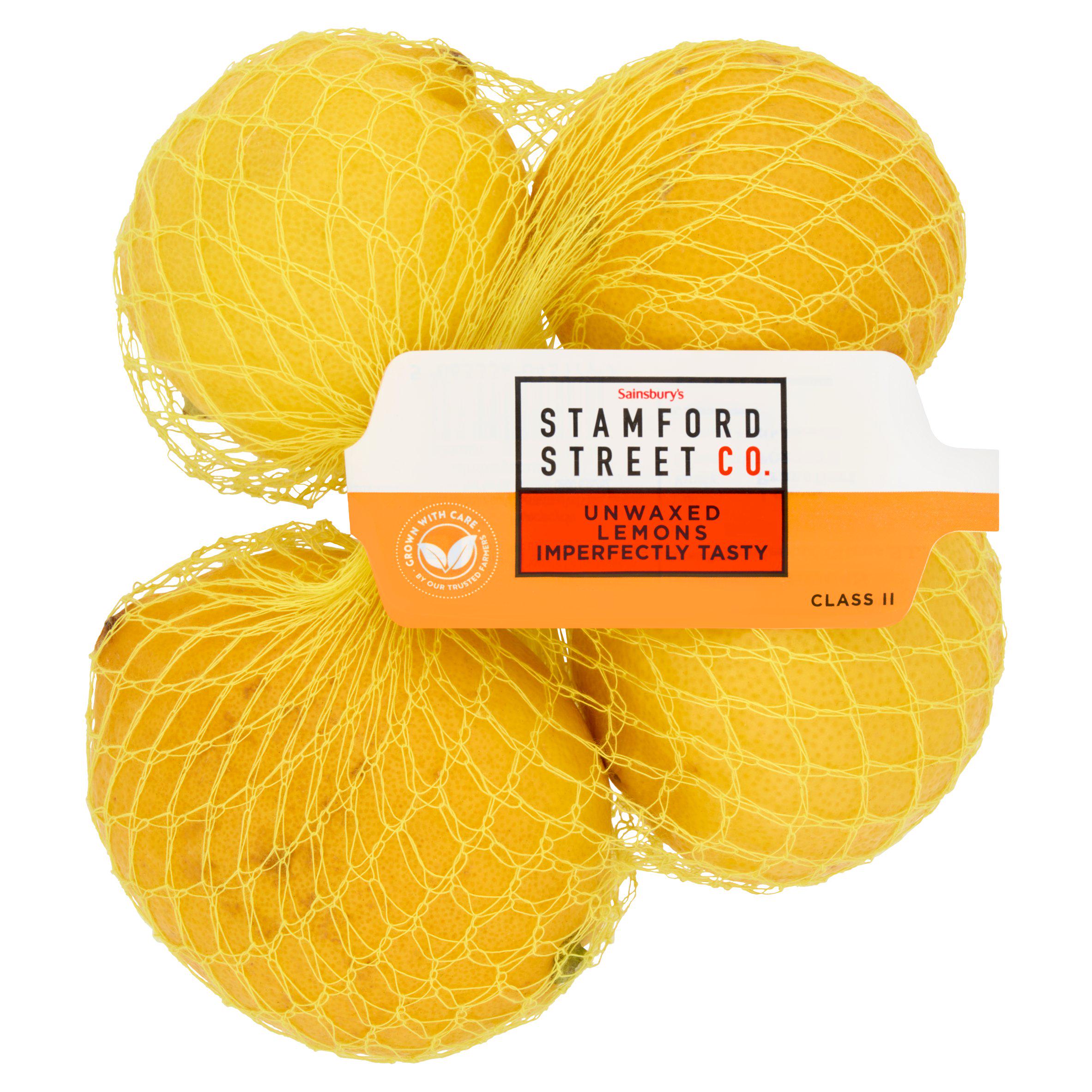 Sainsbury's Stamford Street Co. Unwaxed Lemons