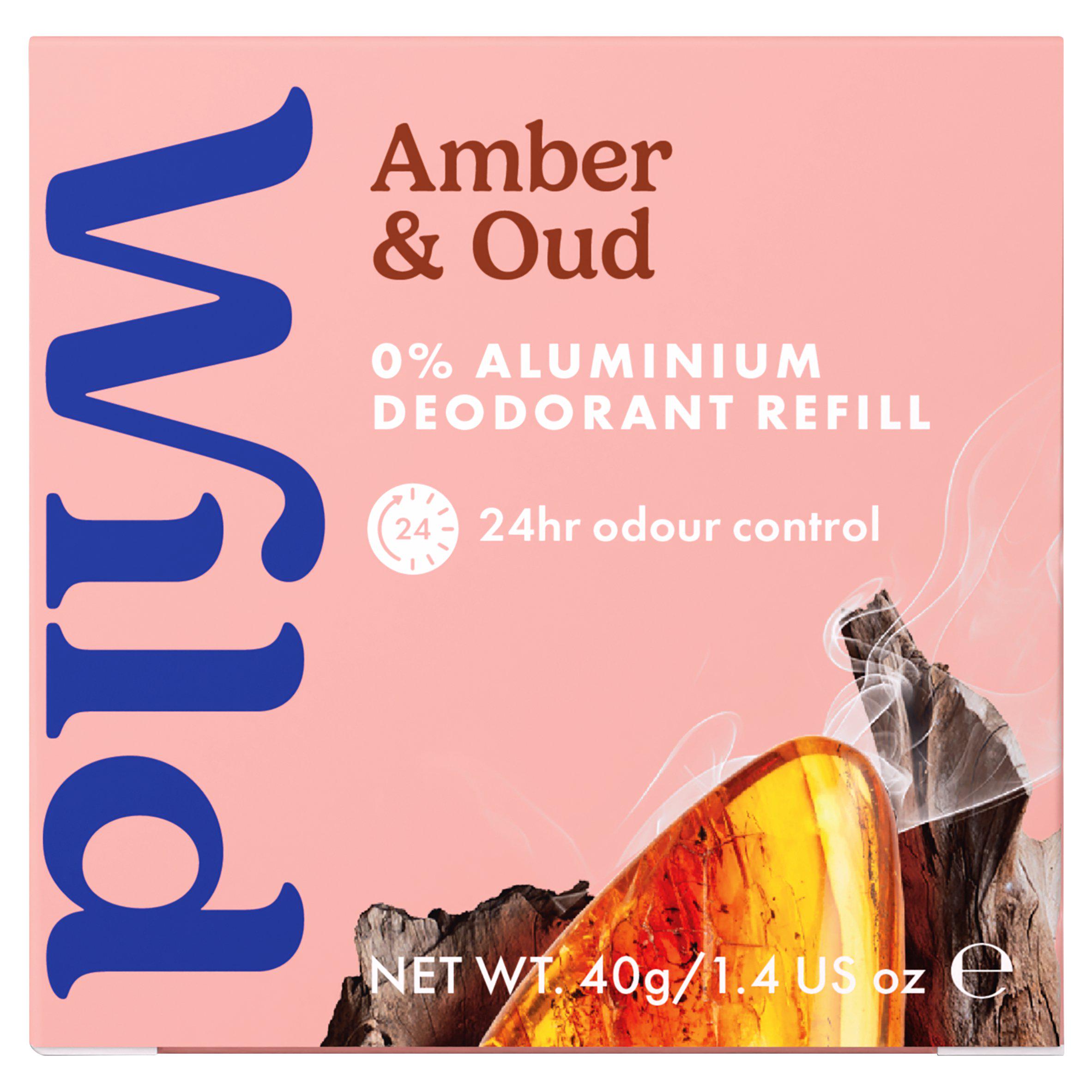 Wild Natural Deodorant Refill Amber & Oud 40g
