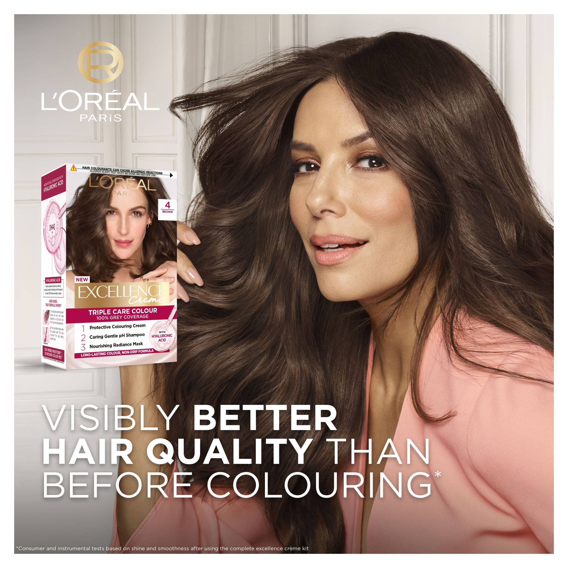 L'Oreal Paris Excellence Creme 4 Natural Dark Brown Permanent Hair Dye thumbnail 3