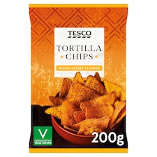 Tesco Tortilla Chips - Nacho Cheese Flavour 200g