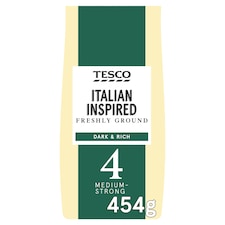 Tesco Italian Inspired Blend Ground Coffee 454G