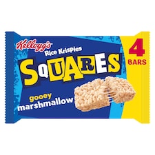 Kellogg's Rice Krispies Squares Marshmallow Snack Bars Multipack, 4x28g