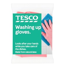 Tesco Dishwashing Rubber Gloves Medium 1 Pair