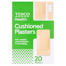 Tesco Health Assorted Cushioned Plasters 20s
