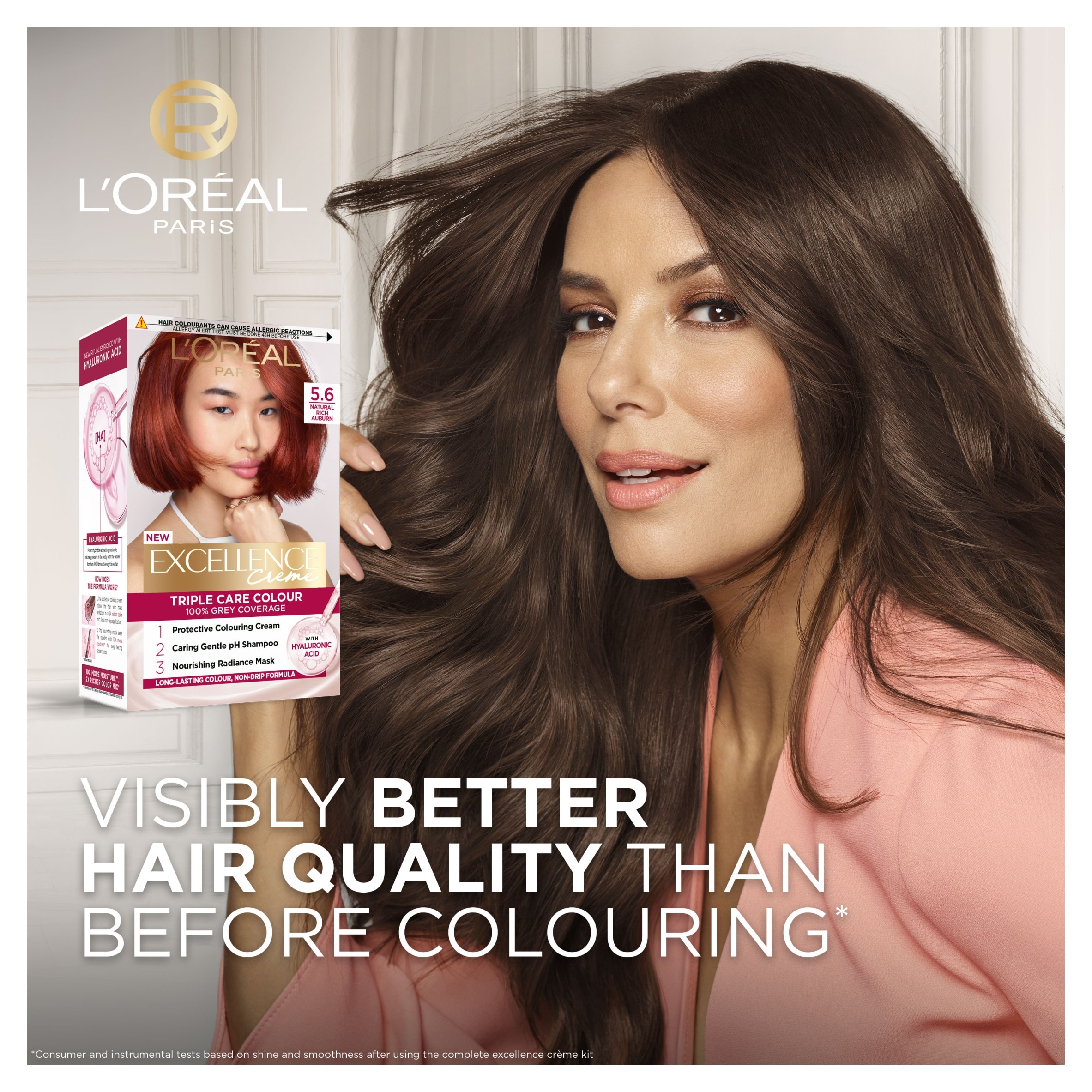 L'Oreal Paris Excellence Creme Permanent Hair Dye - 5.6 Natural Rich Auburn thumbnail 3