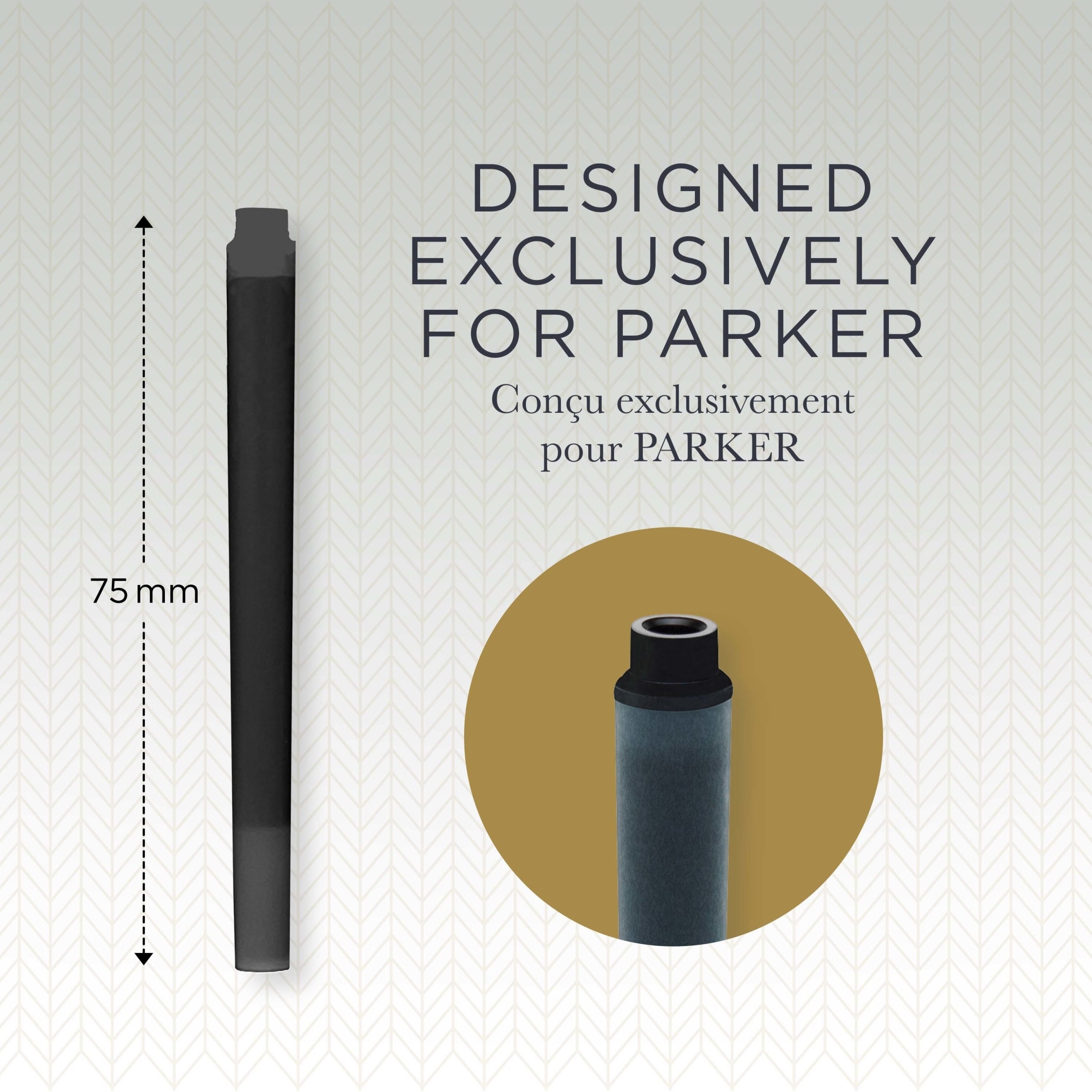 Parker Fountain Pen Refills, Long Black Cartridges, 10 Count thumbnail 3