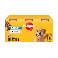 Pedigree Adult Wet Dog Food Tins Mixed in Jelly 6 x 385g