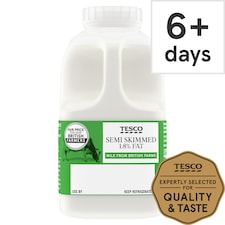 Tesco British Semi Skimmed Milk 568 Ml, 1 Pint
