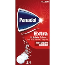 Panadol Extra Advance Pain Relief Soluble Tablets - Paracetamol, Caffeine 24s