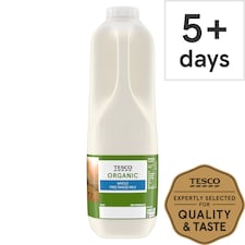 Tesco Organic Free Range Whole Milk 1.136L, 2 Pint