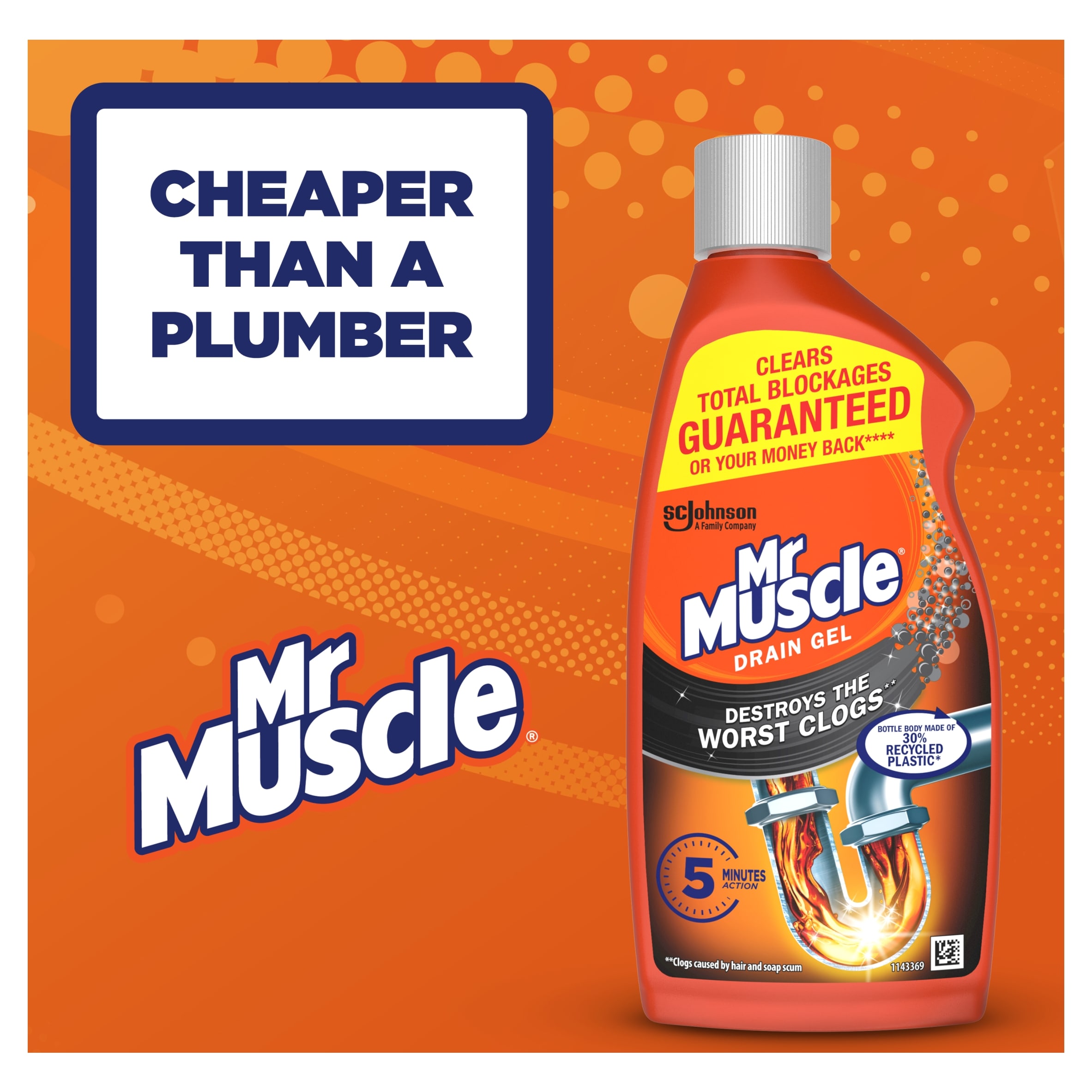 Mr Muscle Gel Drain & Sink Unblocker 500ml thumbnail 3