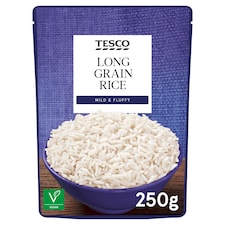 Tesco Microwave Long Grain Rice 250G