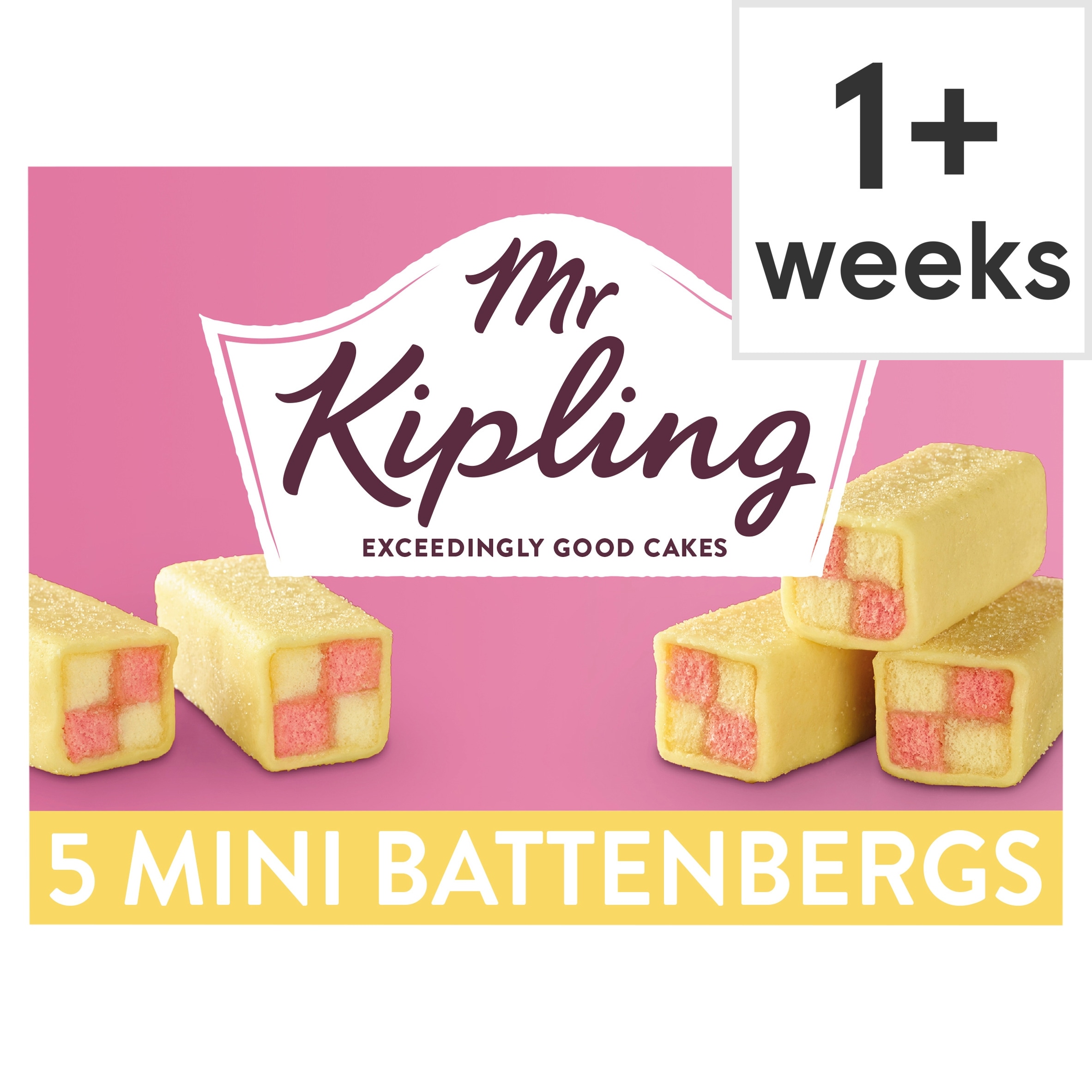 Mr Kipling Mini Battenbergs Cakes 5 Pack