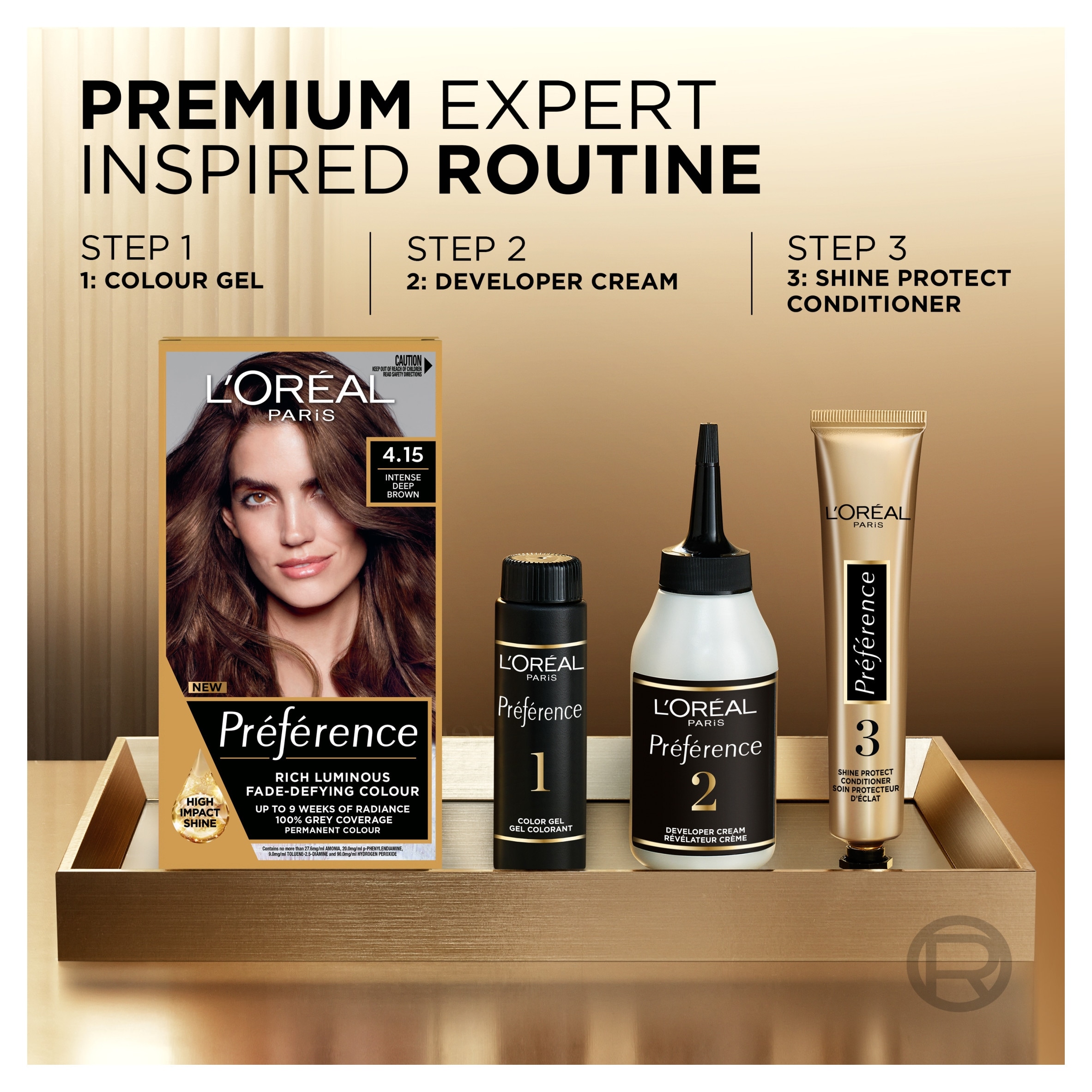 L'Oreal Paris Preference 4.15 Caracas Intense Deep Brown Permanent Hair Dye thumbnail 3